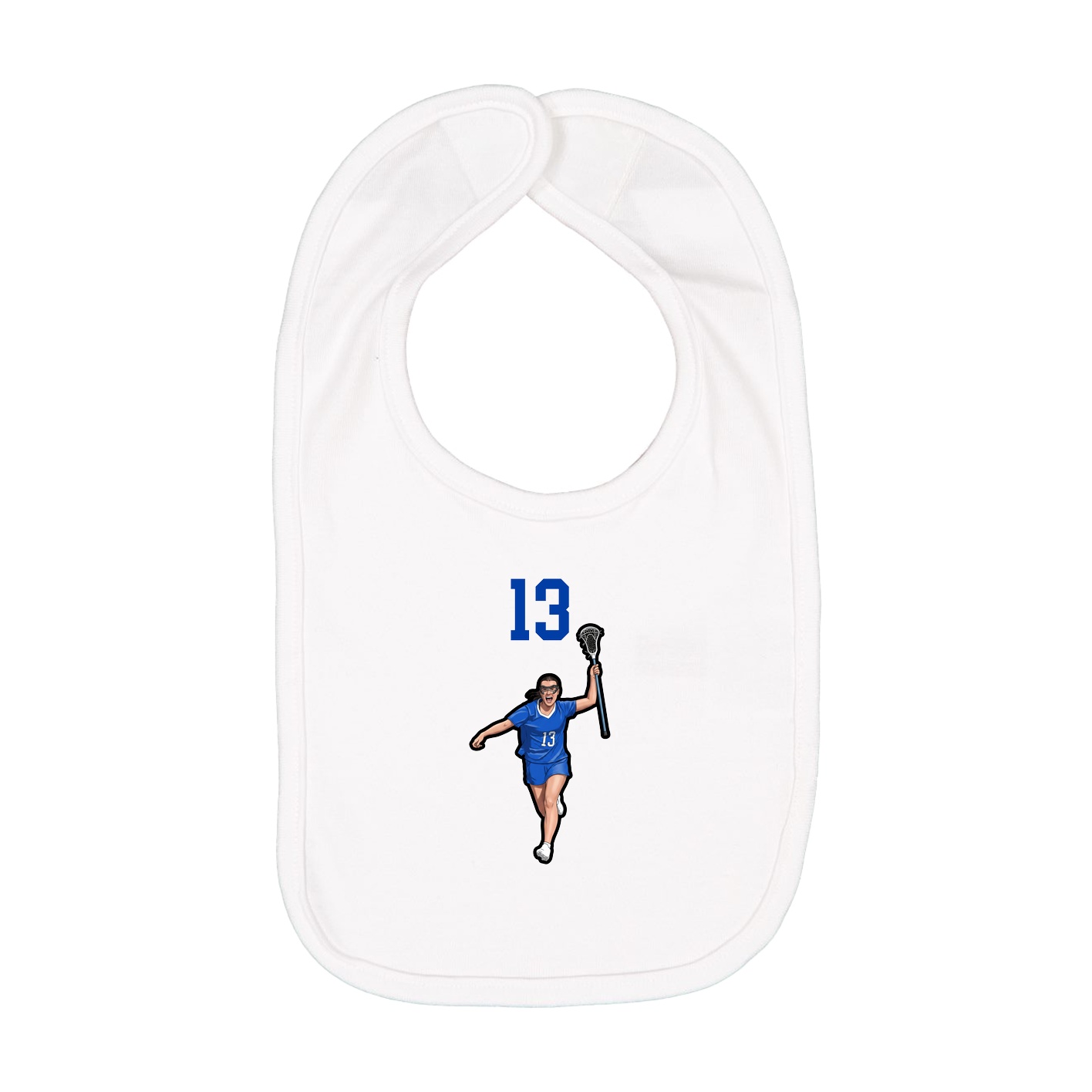 Infant Bib — Number Top in White