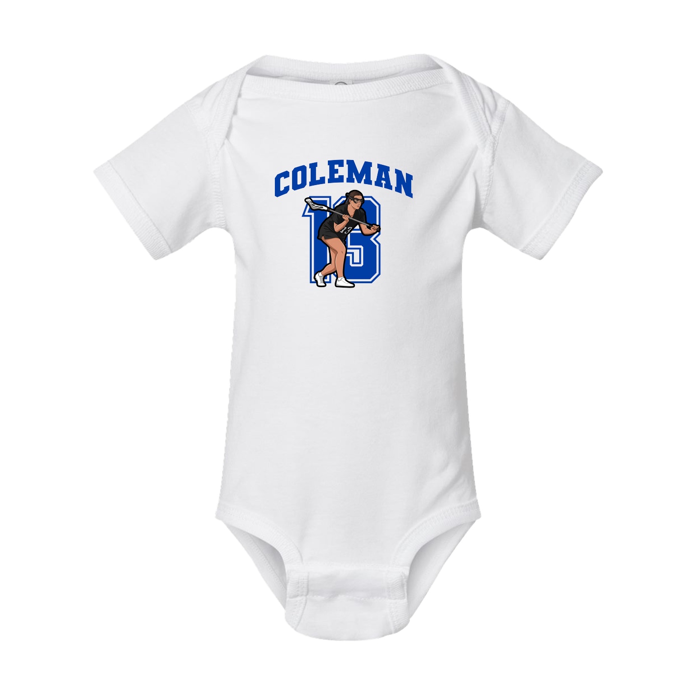 Baby Onesie — Number in White
