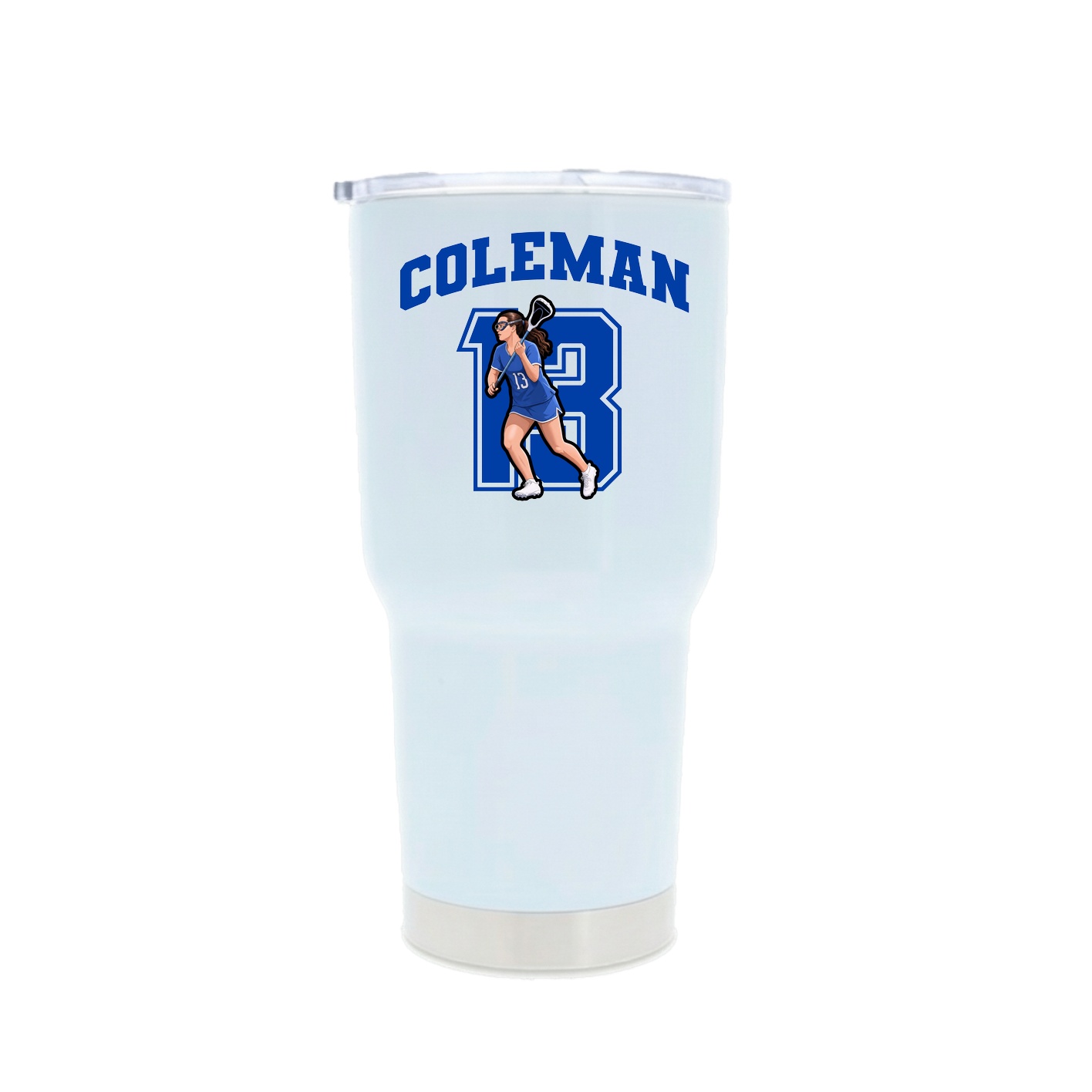 30oz Stainless Steel Tumbler — Number in White