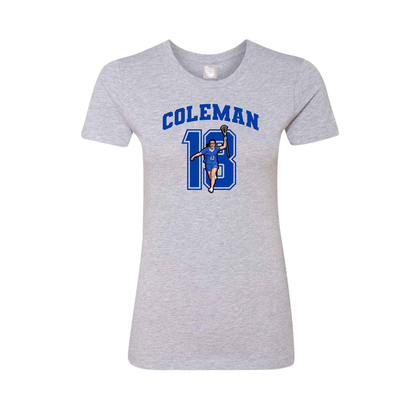 Fitted Women's Tee — Number in Grey