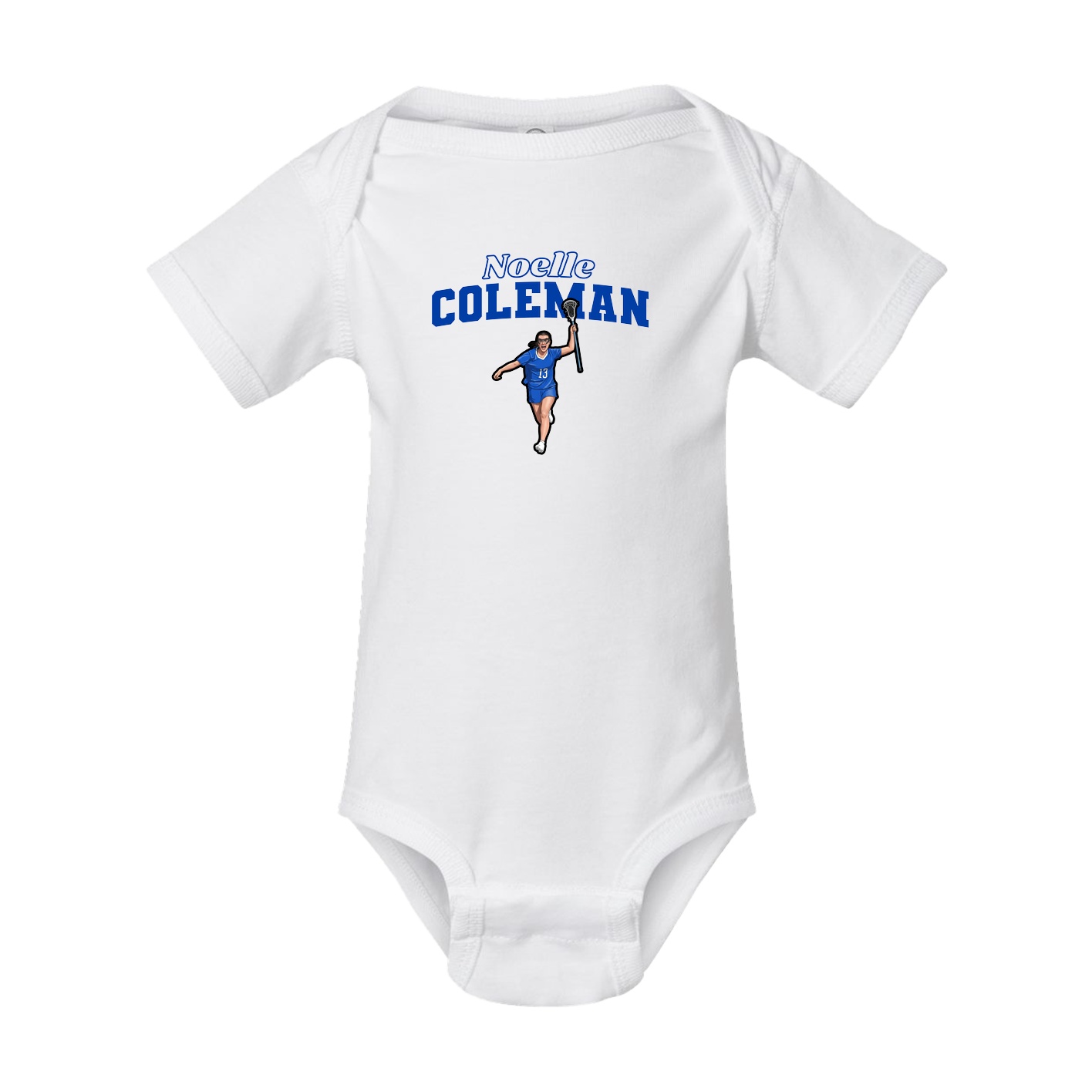 Baby Onesie — Name Arch in White