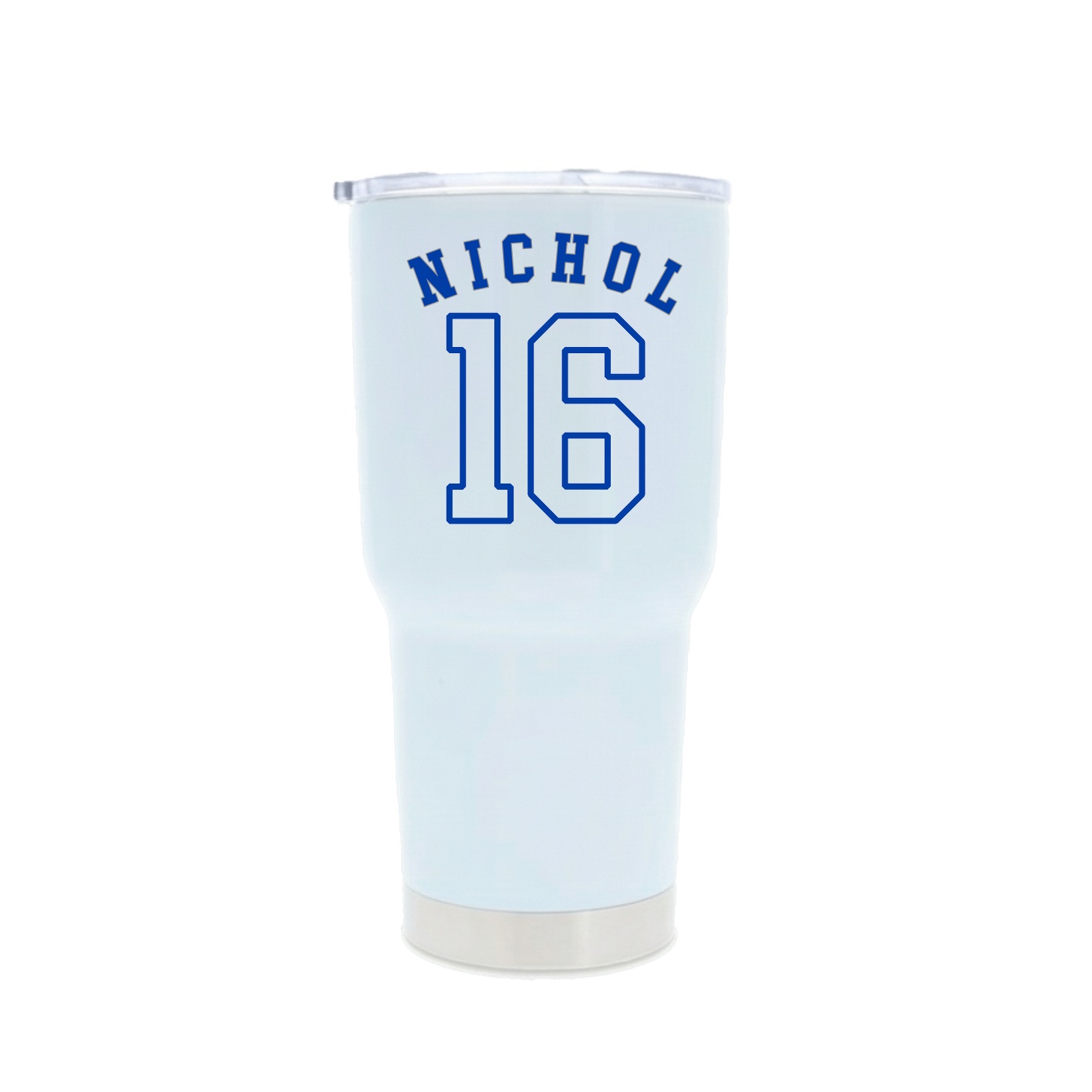 30oz Stainless Steel Tumbler — Shirsey Arch in White