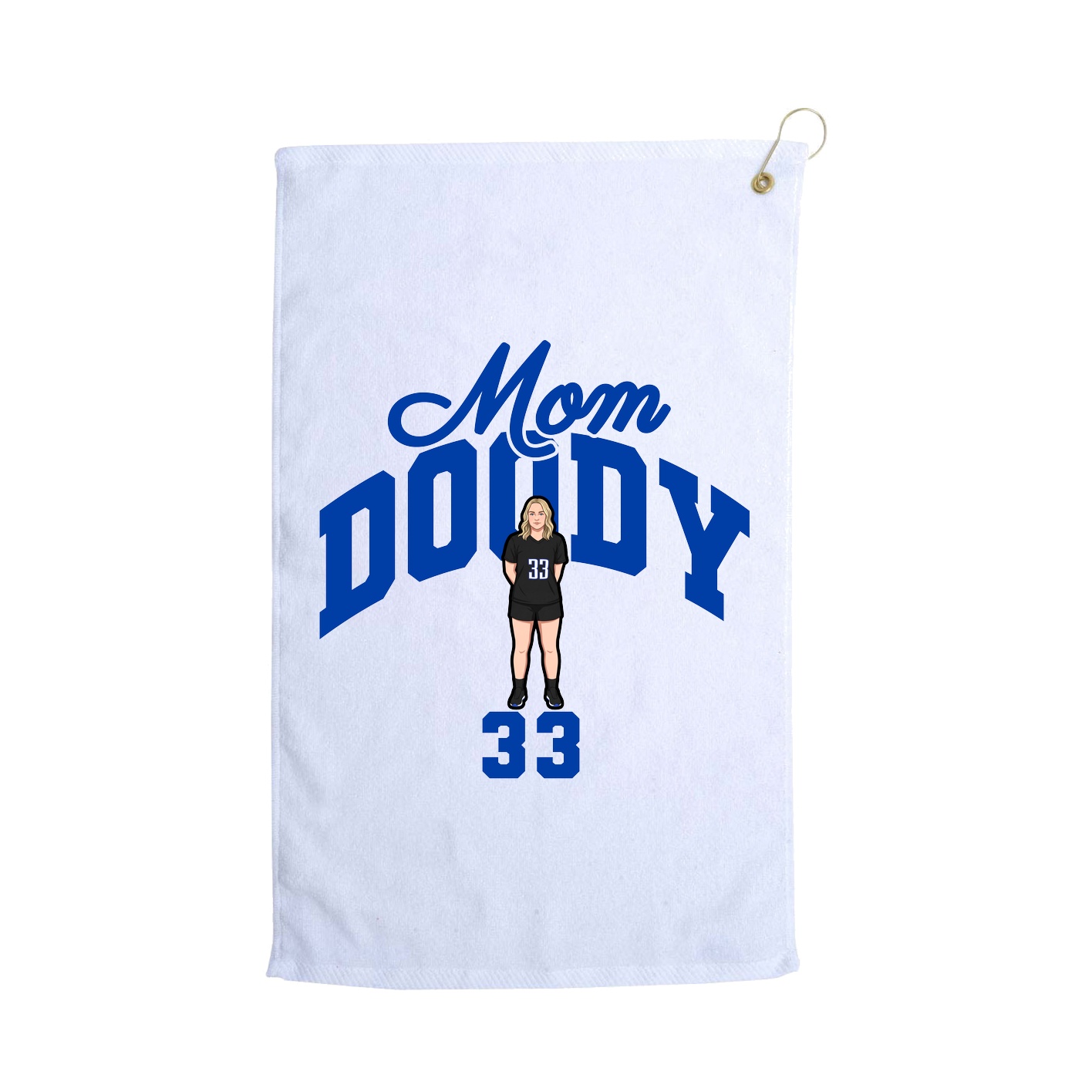 Golf Towel — Mothers Day Arch in White