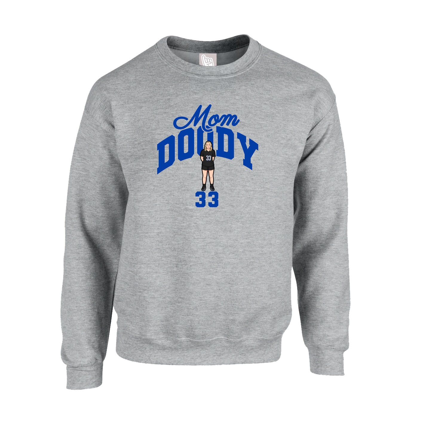 Fleece Crew — Mothers Day Arch in Grey