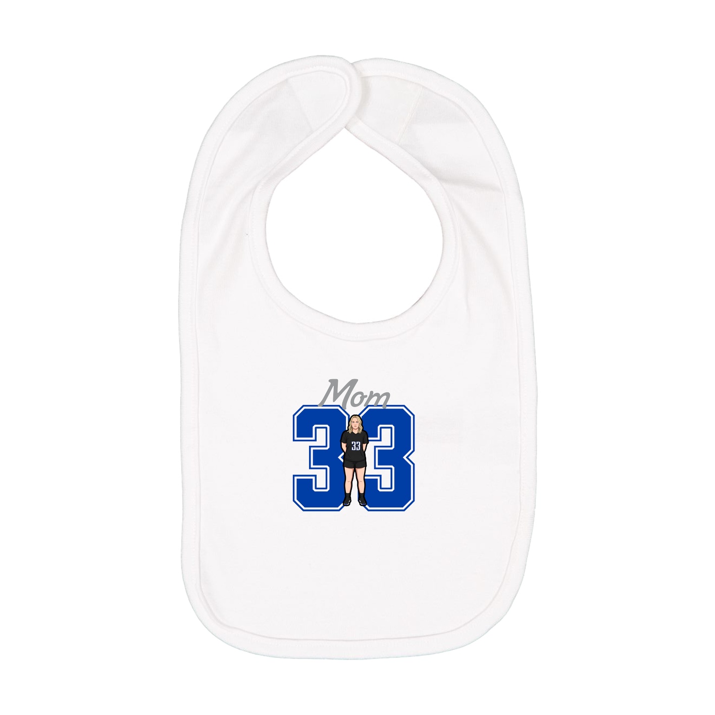 Infant Bib — Mothers Day Shirsey in White