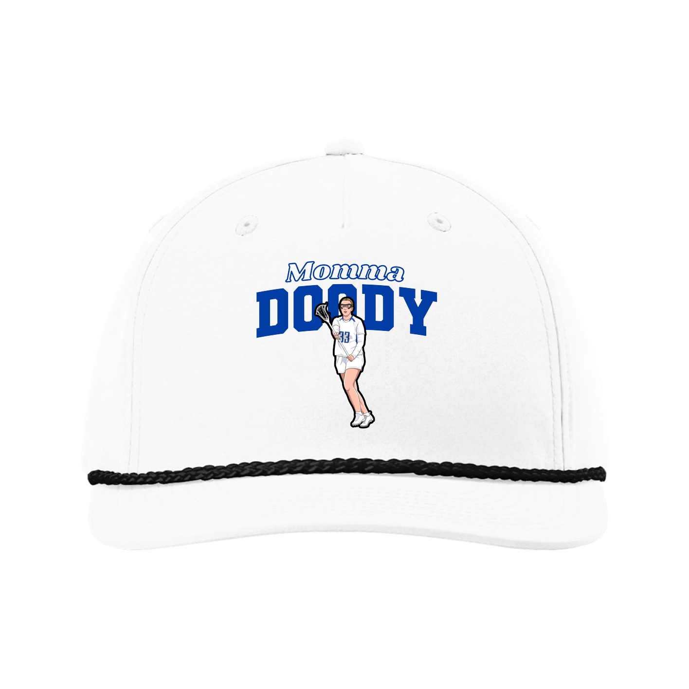 Five-Panel Classic Rope Cap — Mothers Day Block in White