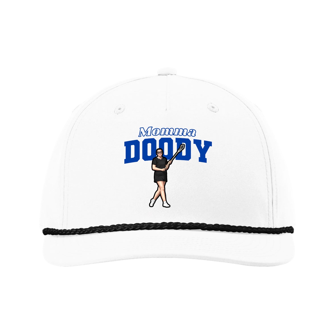 Five-Panel Classic Rope Cap — Mothers Day Block in White