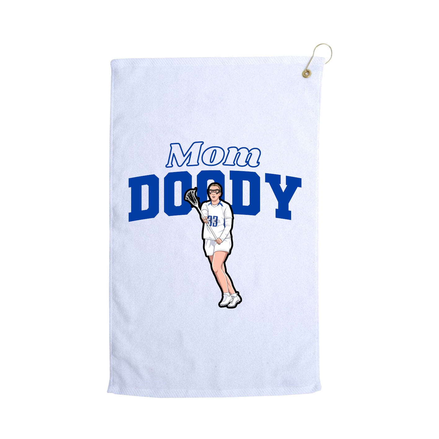 Golf Towel — Mothers Day Block in White