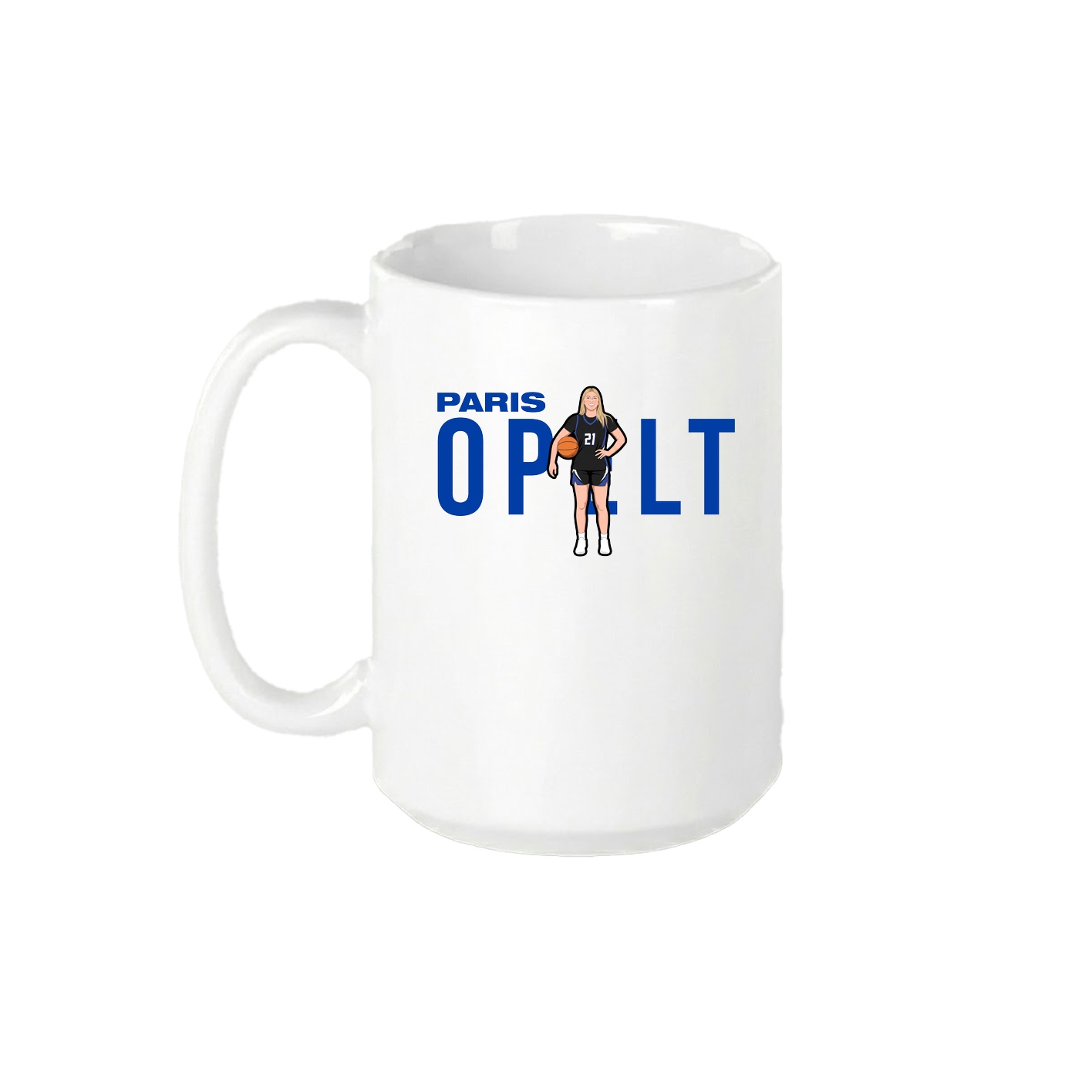 15oz Coffee Mug — Player Name in White