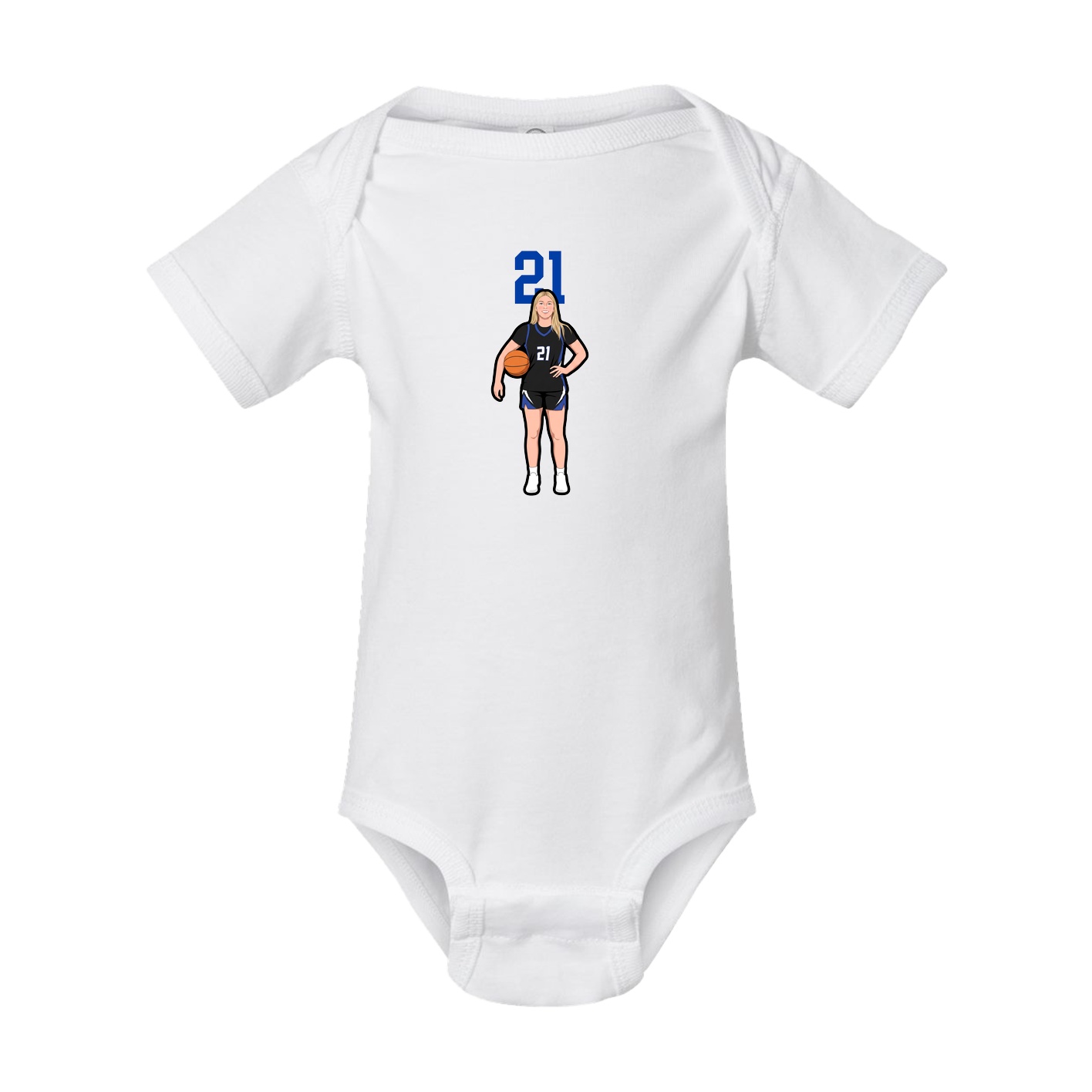 Baby Onesie — Number Top in White