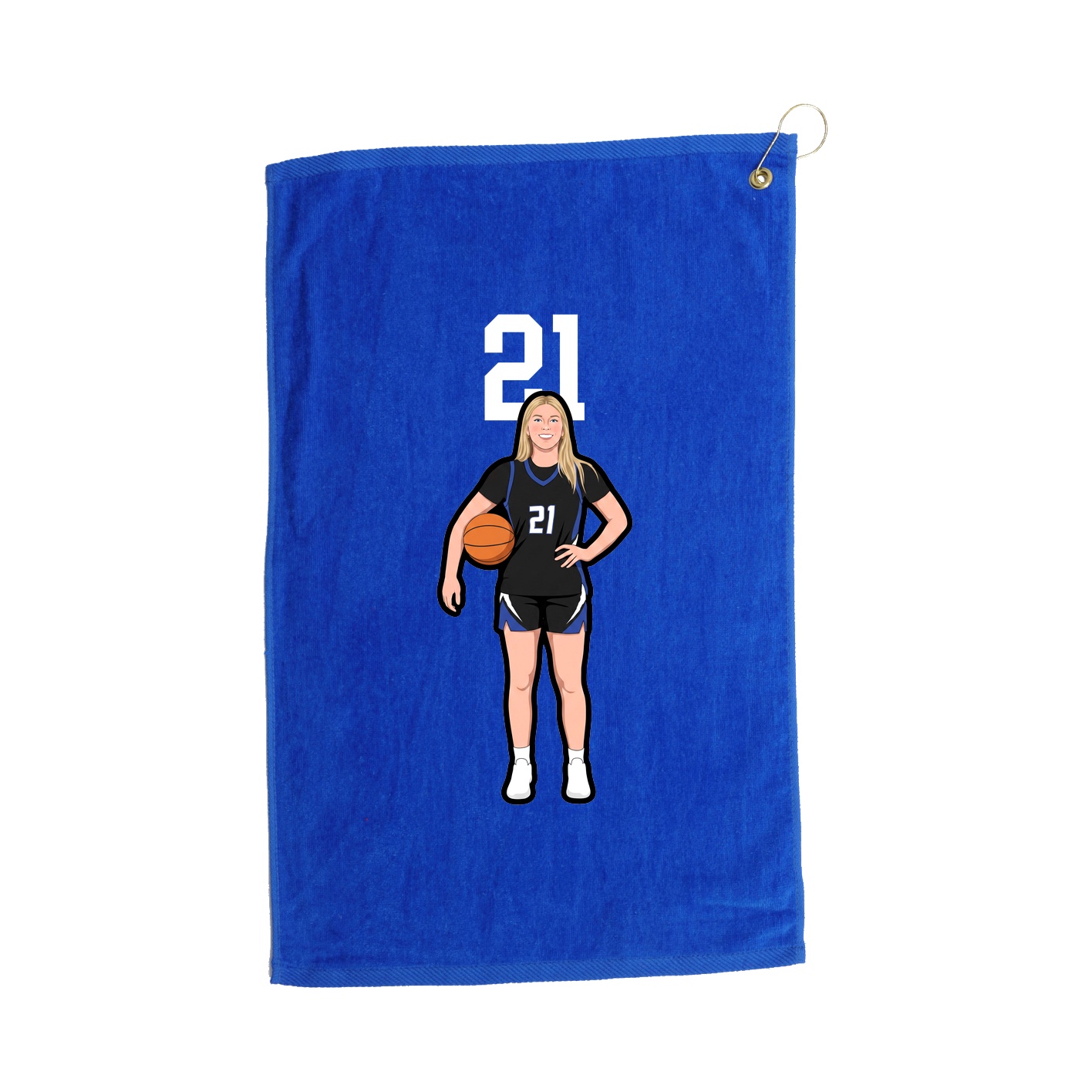 Golf Towel — Number Top in Royal
