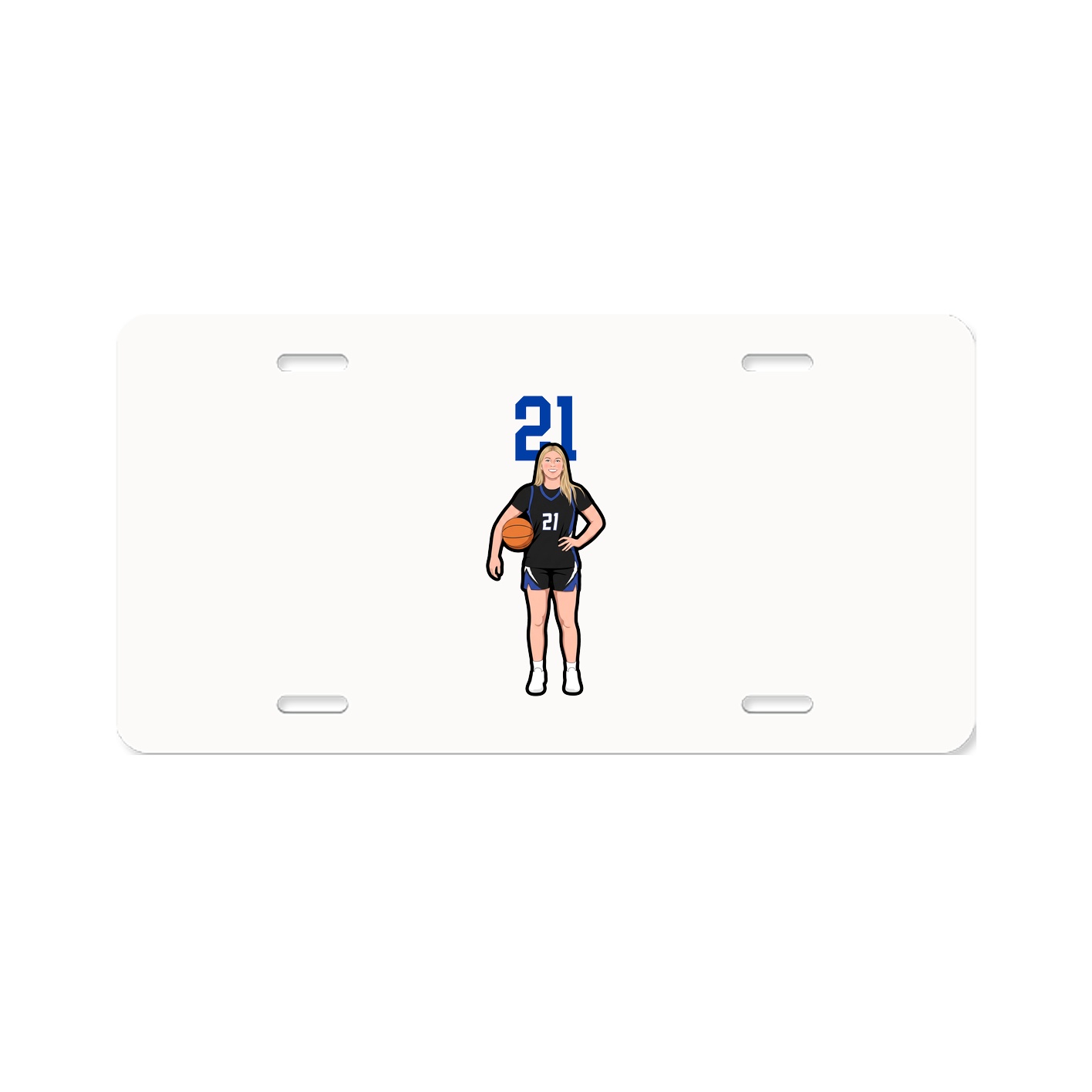 License Plate — Number Top in Classic