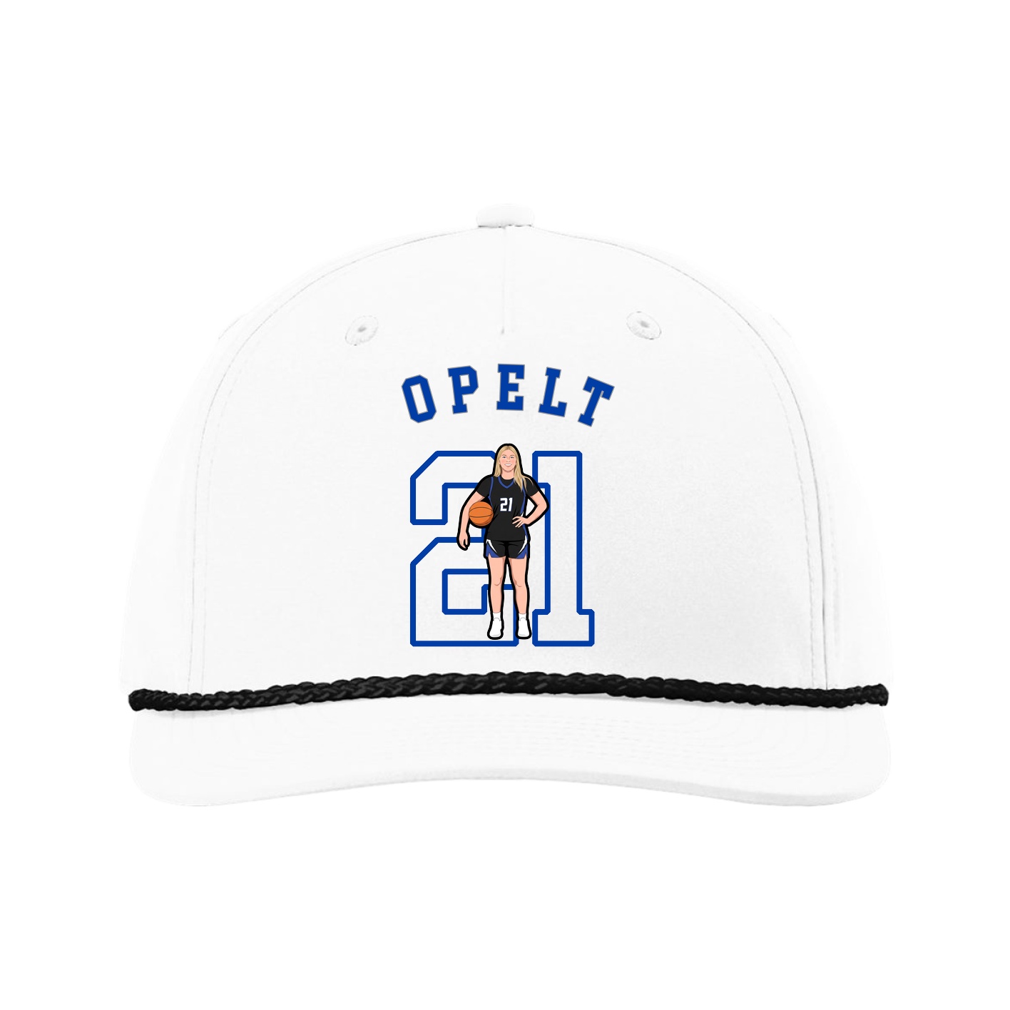 Five-Panel Classic Rope Cap — Shirsey Arch in White
