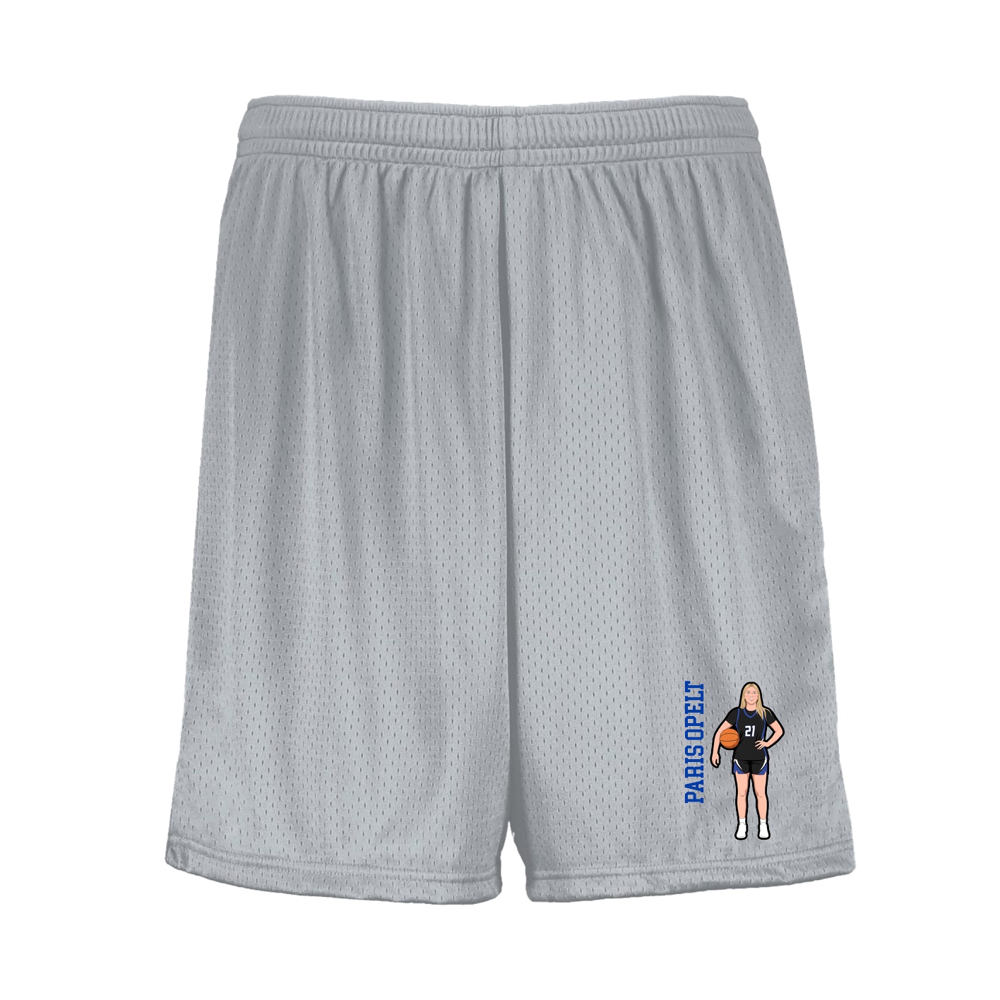 Shorts — Name Vertical in Silver