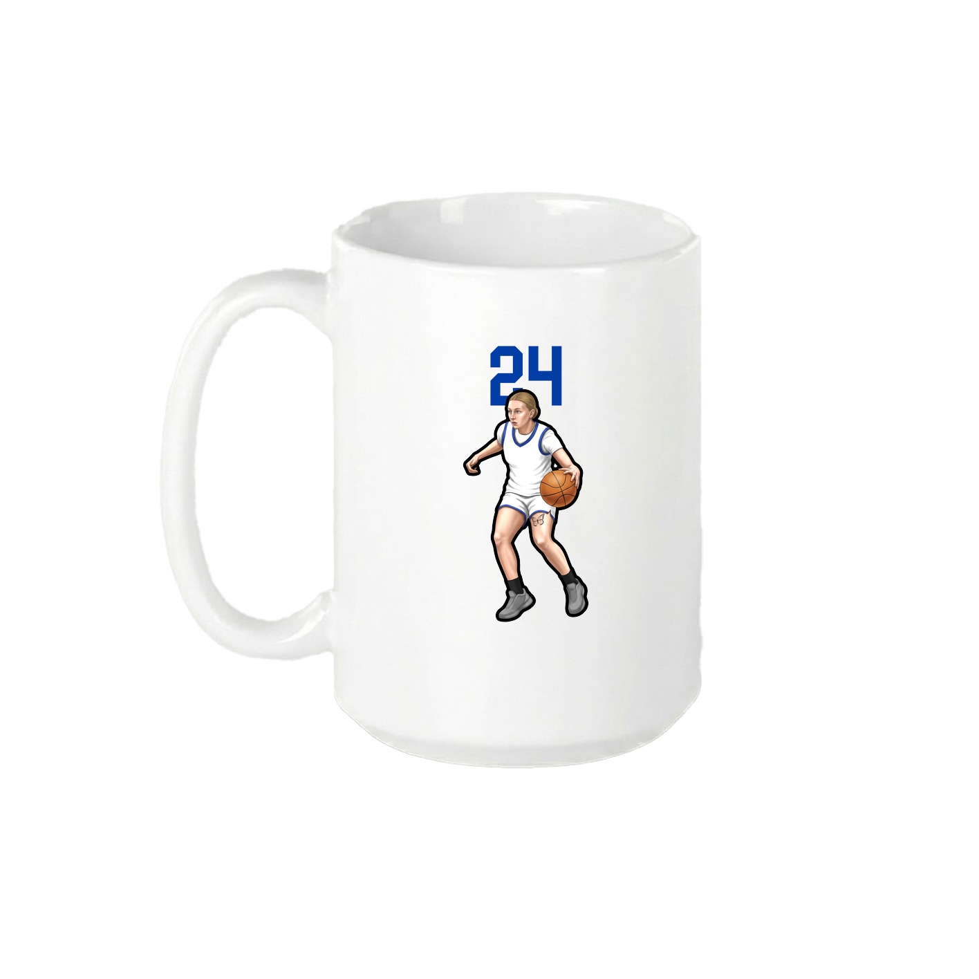 15oz Coffee Mug — Number Top in White