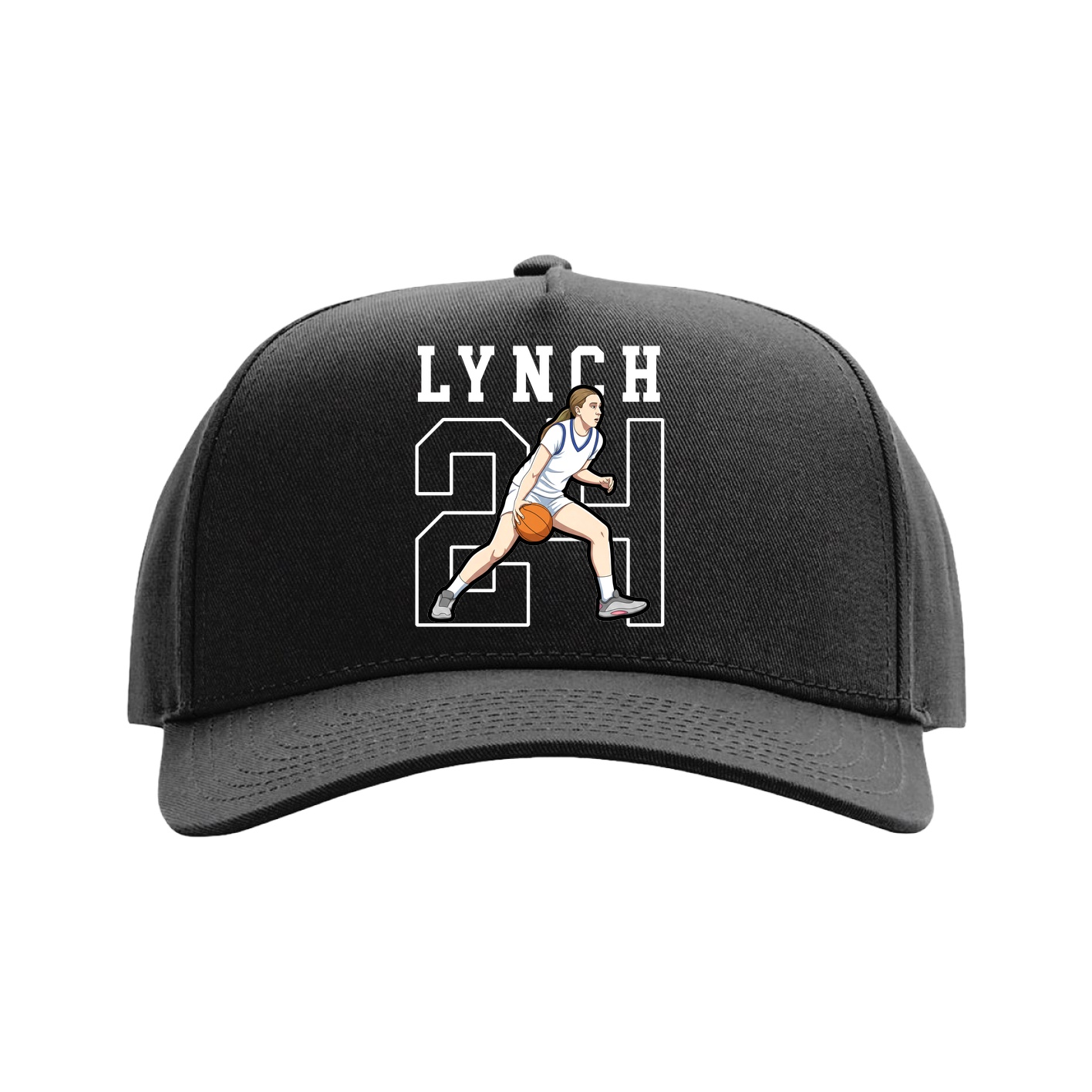 Full Fabric Five-Panel Champ Cap — Shirsey in Black