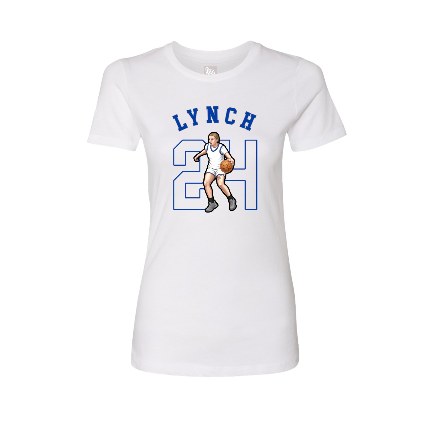 Fitted Women's Tee — Shirsey Arch in White
