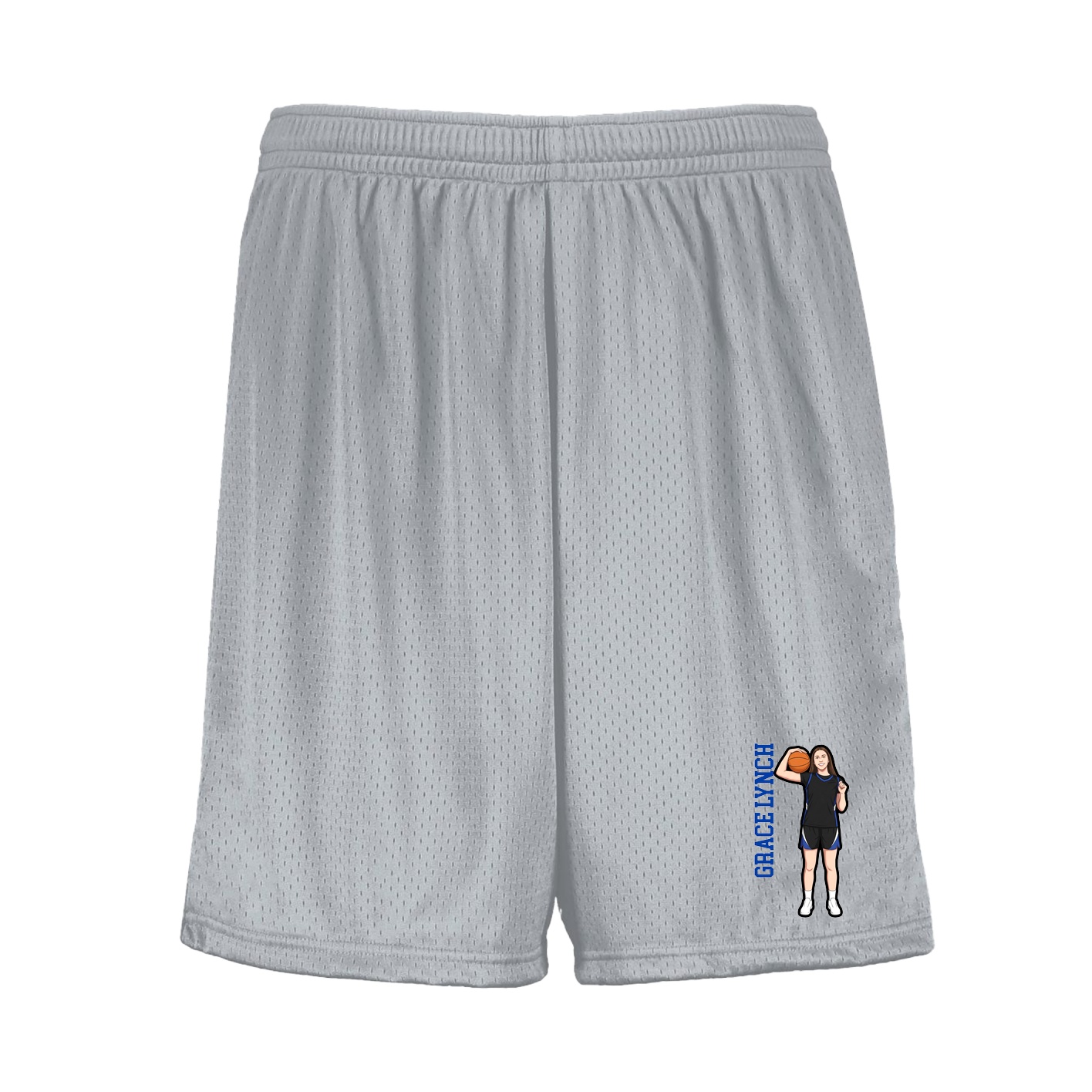 Shorts — Name Vertical in Silver