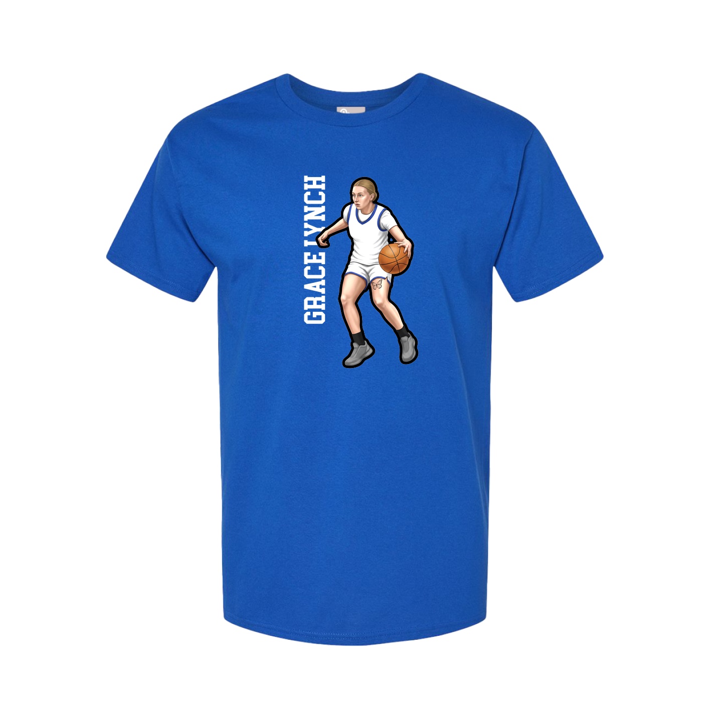 Tee — Name Vertical in Royal
