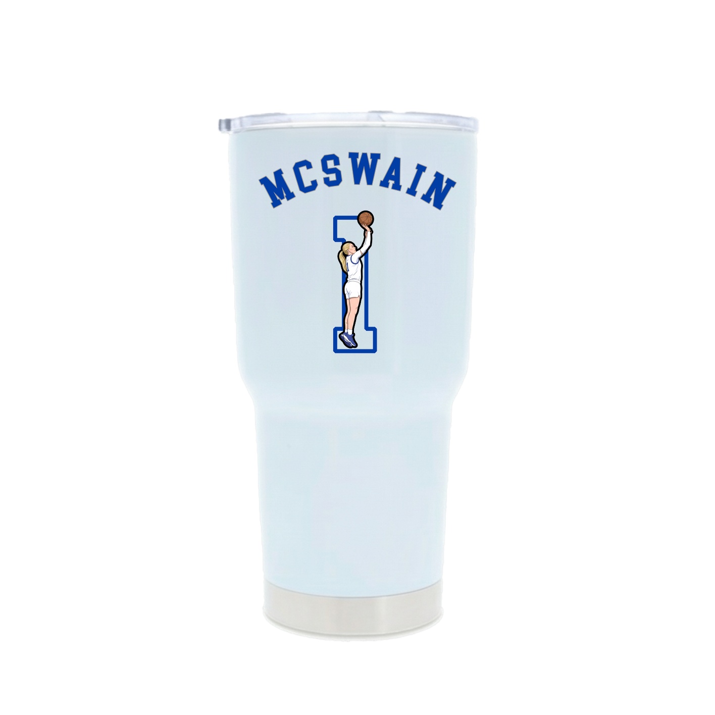 30oz Stainless Steel Tumbler — Shirsey Arch in White