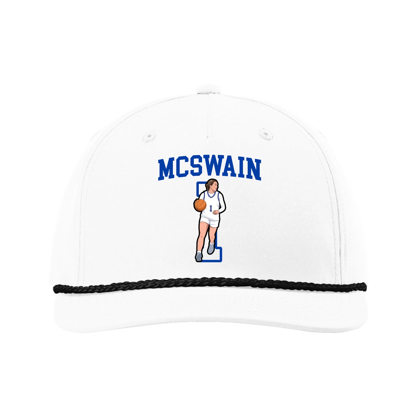 Five-Panel Classic Rope Cap — Shirsey in White
