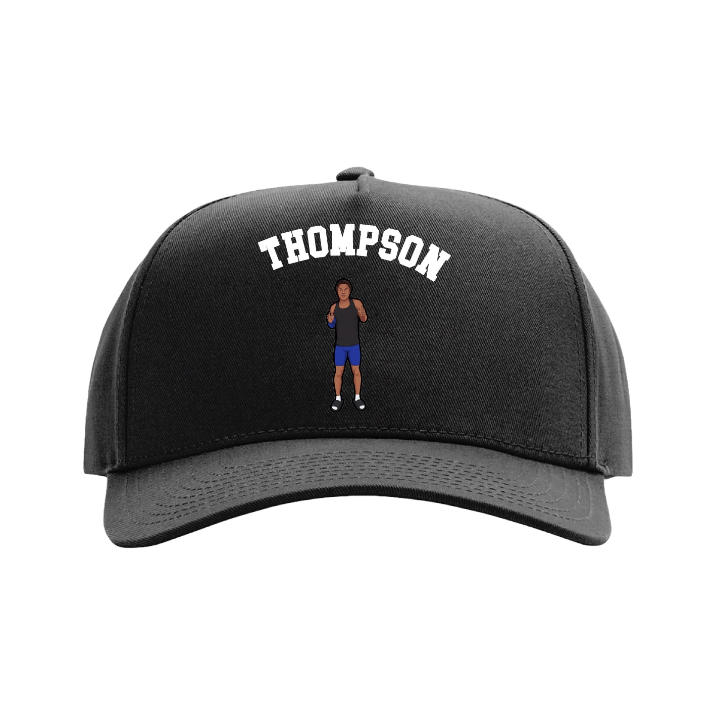 Full Fabric Five-Panel Champ Cap — Shirsey Arch in Black