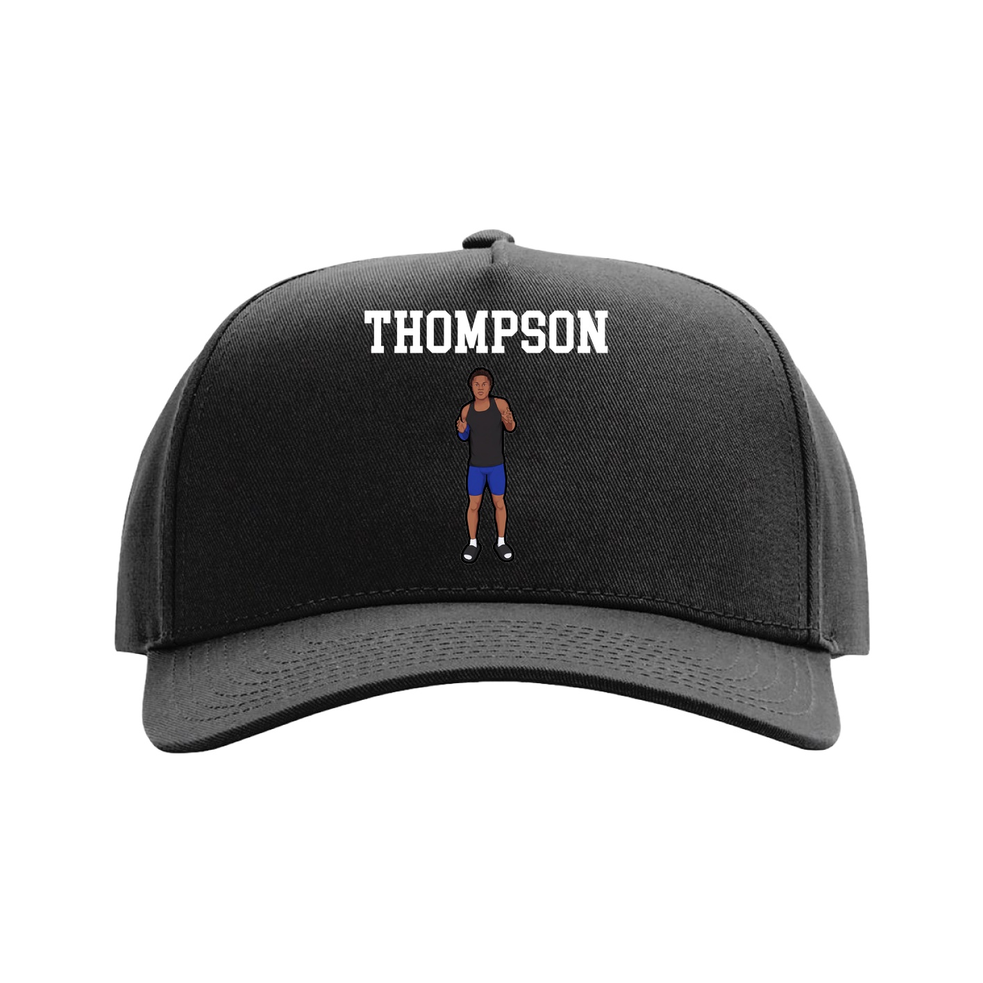 Full Fabric Five-Panel Champ Cap — Shirsey in Black