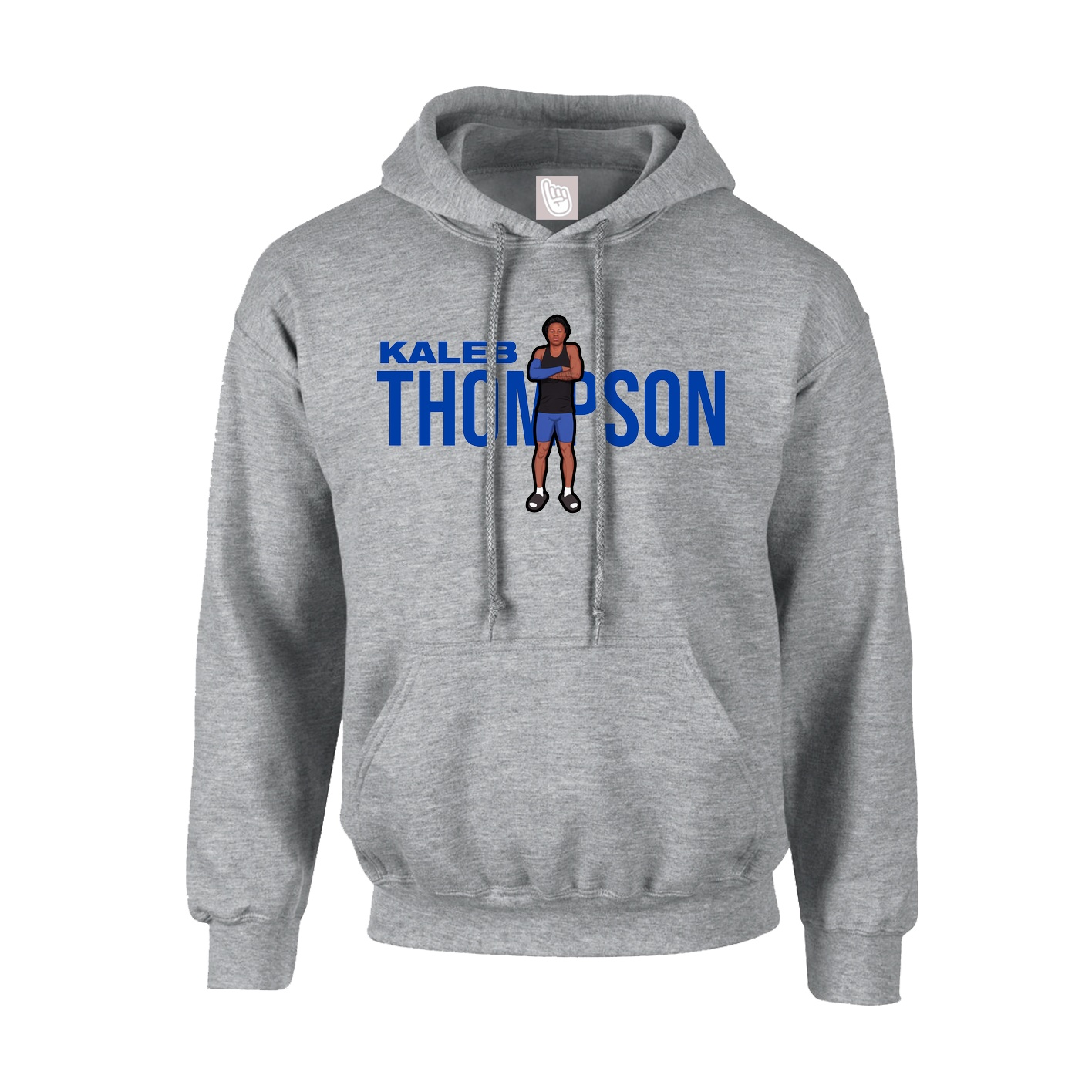 Youth Hoodie — Player Name in Grey