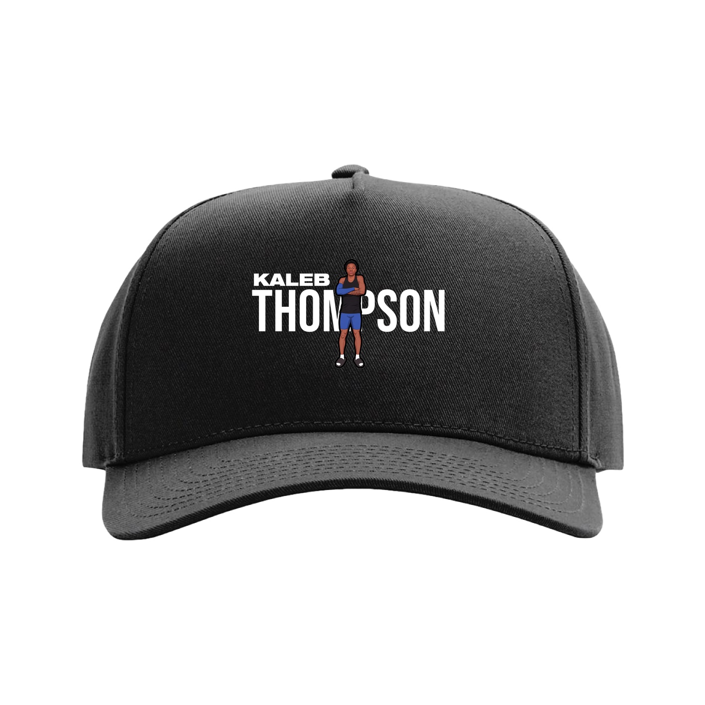 Full Fabric Five-Panel Champ Cap — Player Name in Black