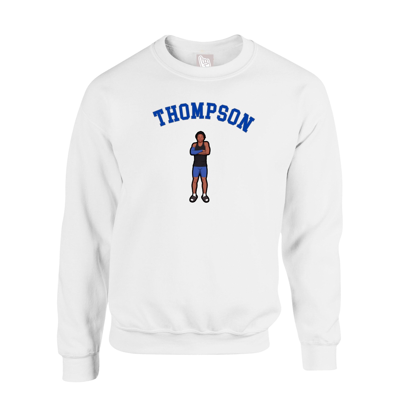 Fleece Crew — Shirsey Arch in White