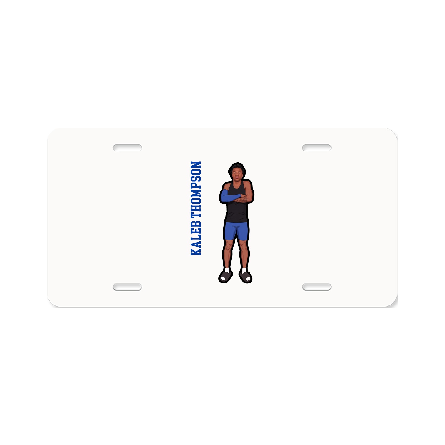 License Plate — Name Vertical in Classic