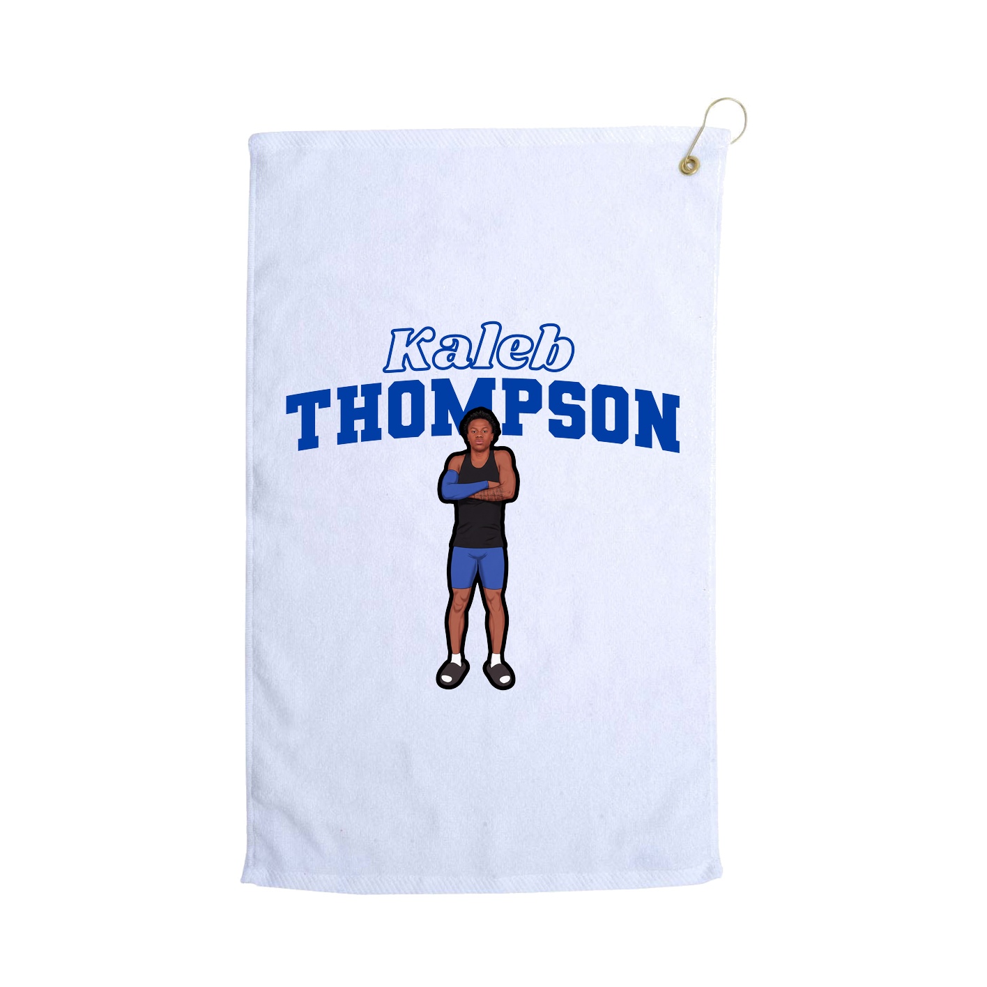 Golf Towel — Name Arch in White