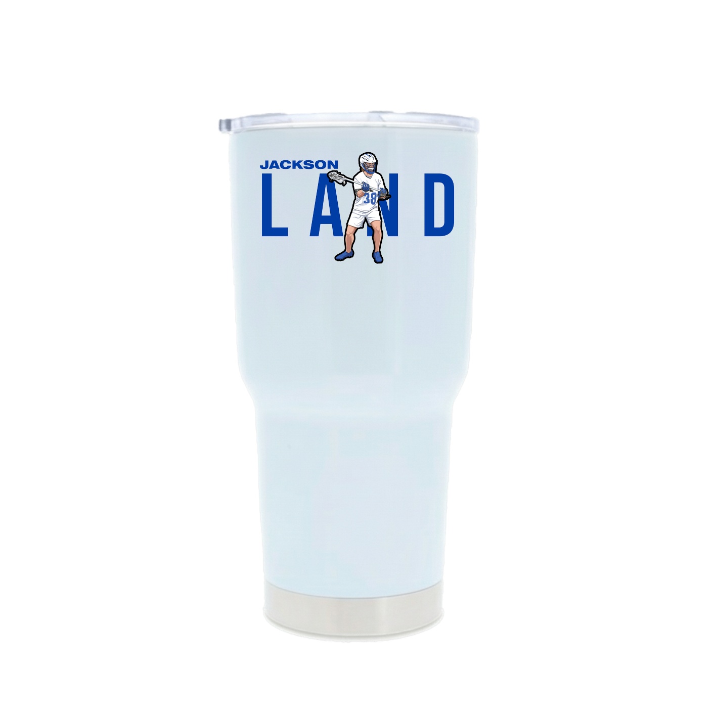 30oz Stainless Steel Tumbler — Player Name in White
