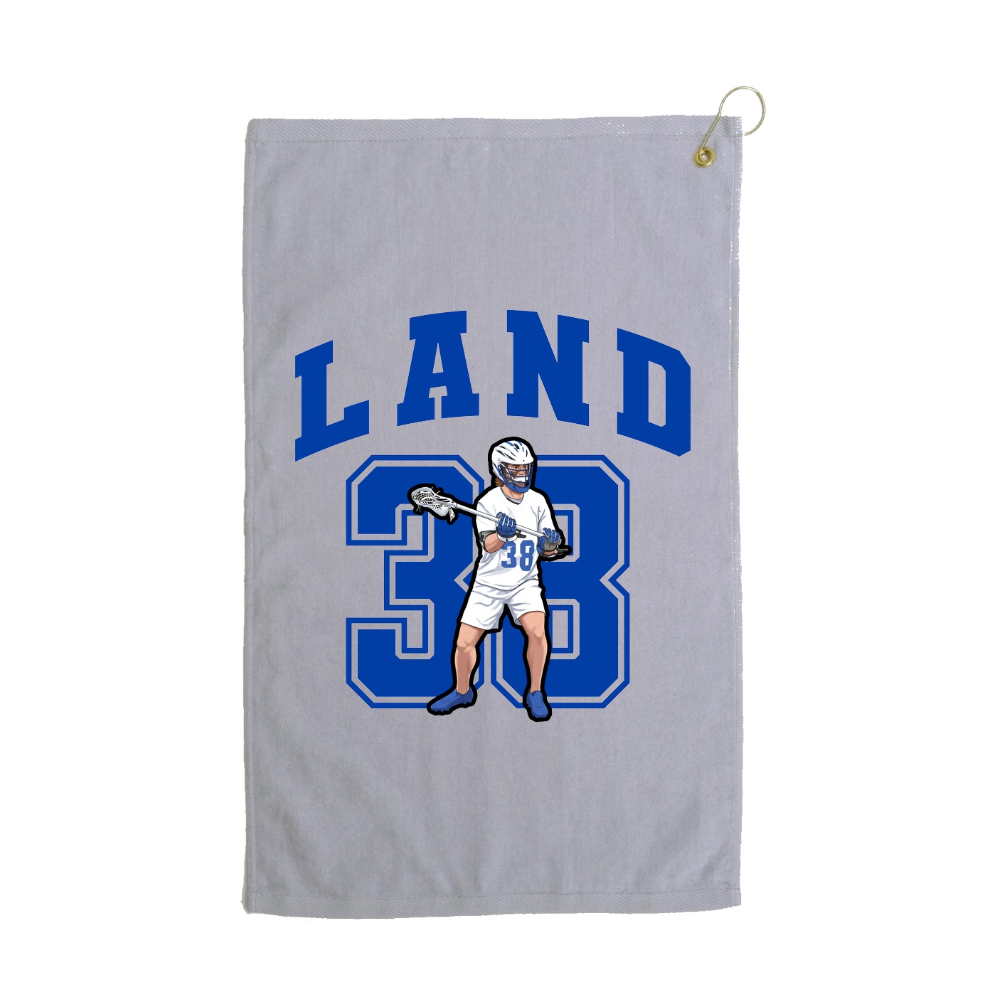 Golf Towel — Number in Grey
