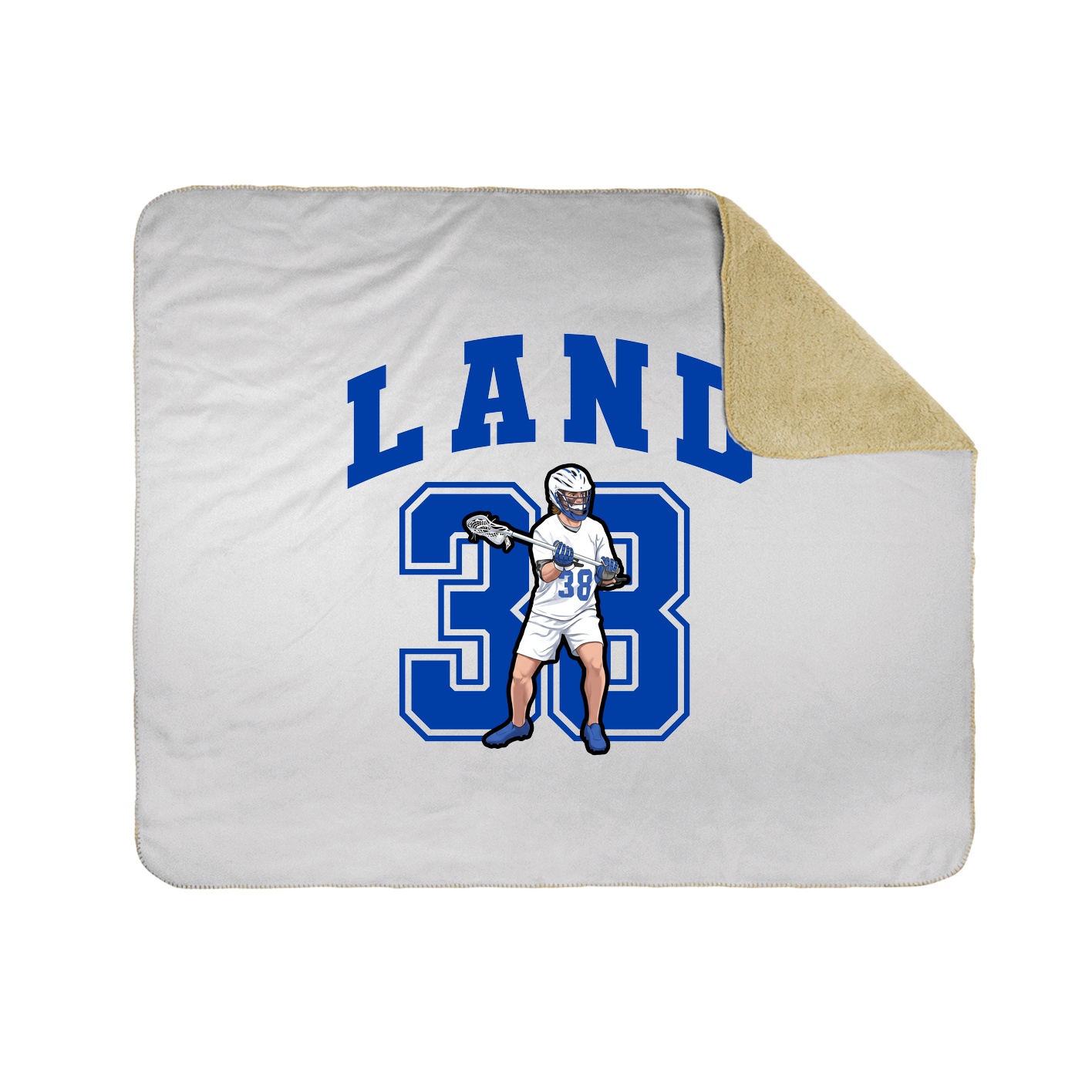 Throw Blanket — Number in White