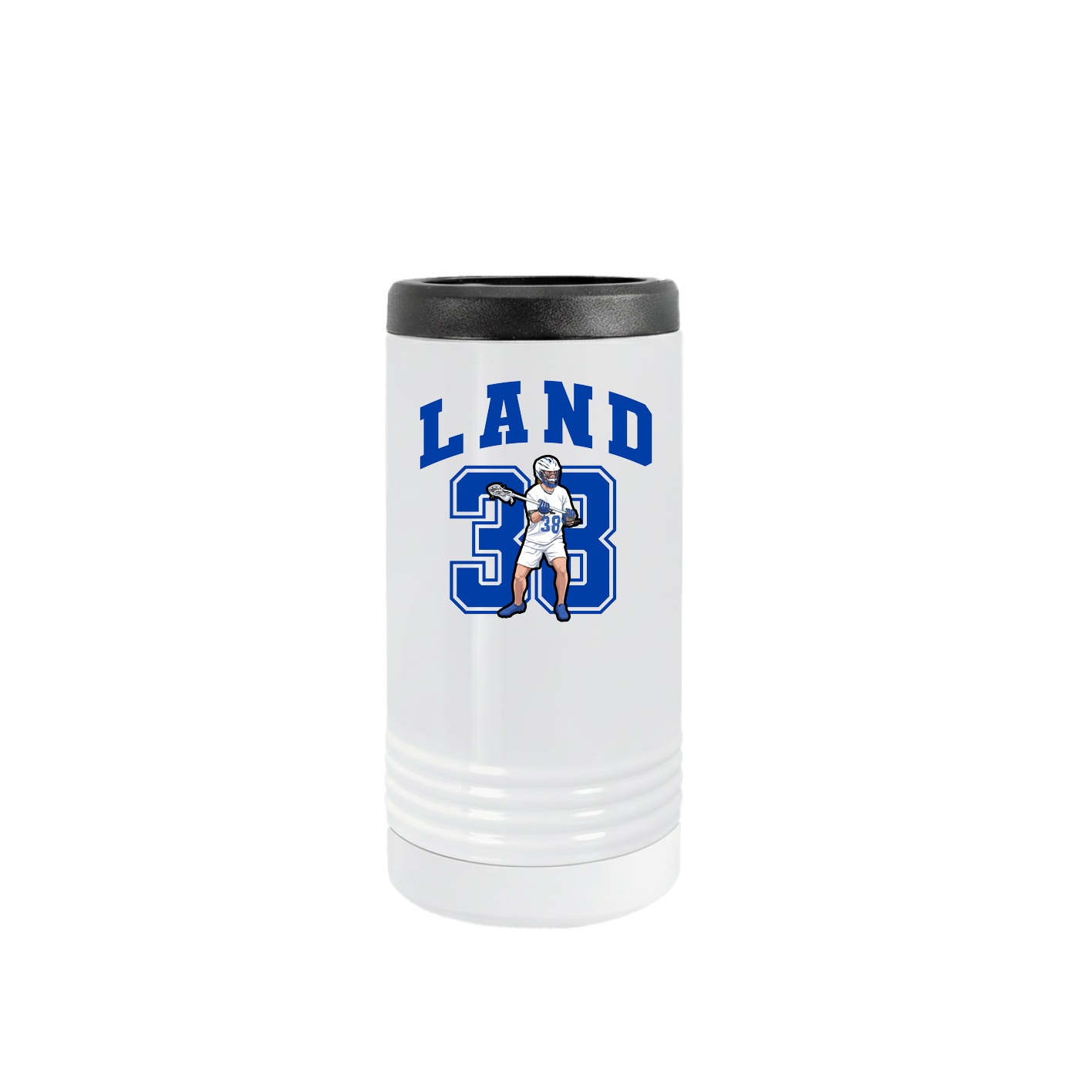 Slim Beverage Holder — Number in White
