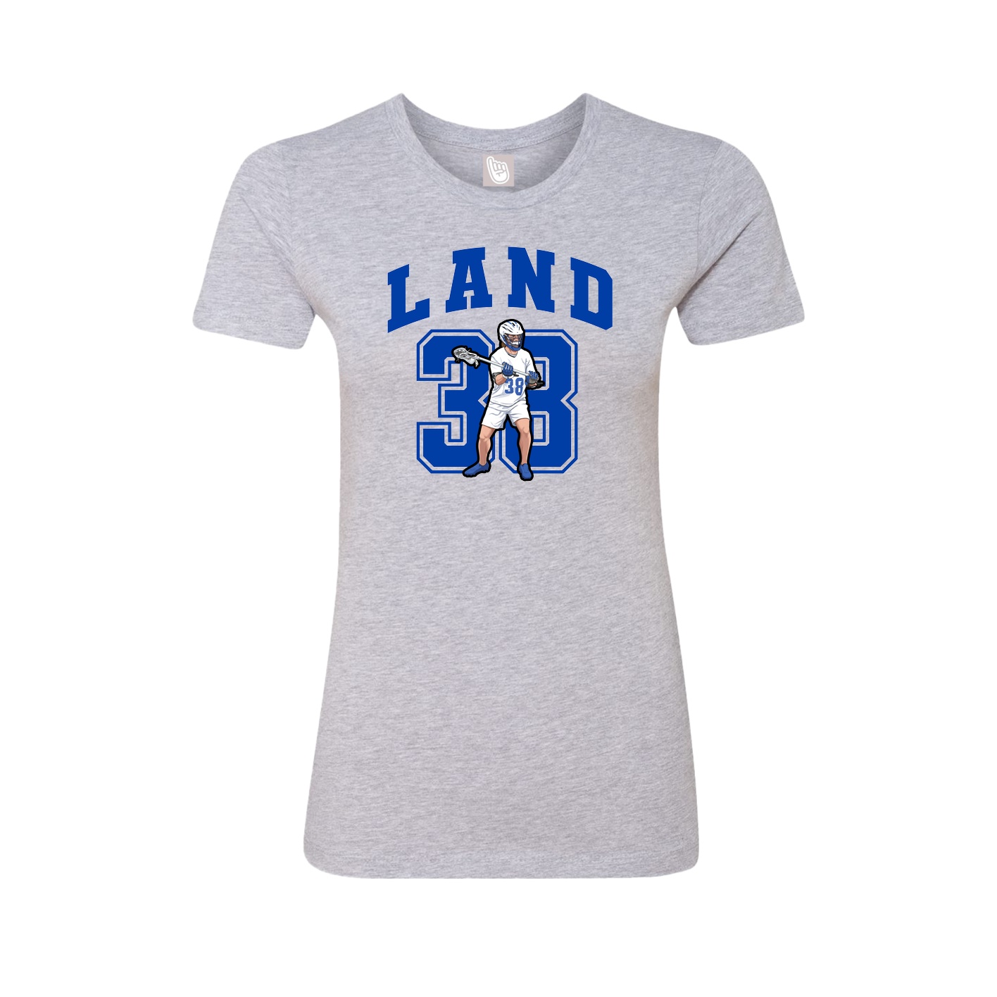 Fitted Women's Tee — Number in Grey
