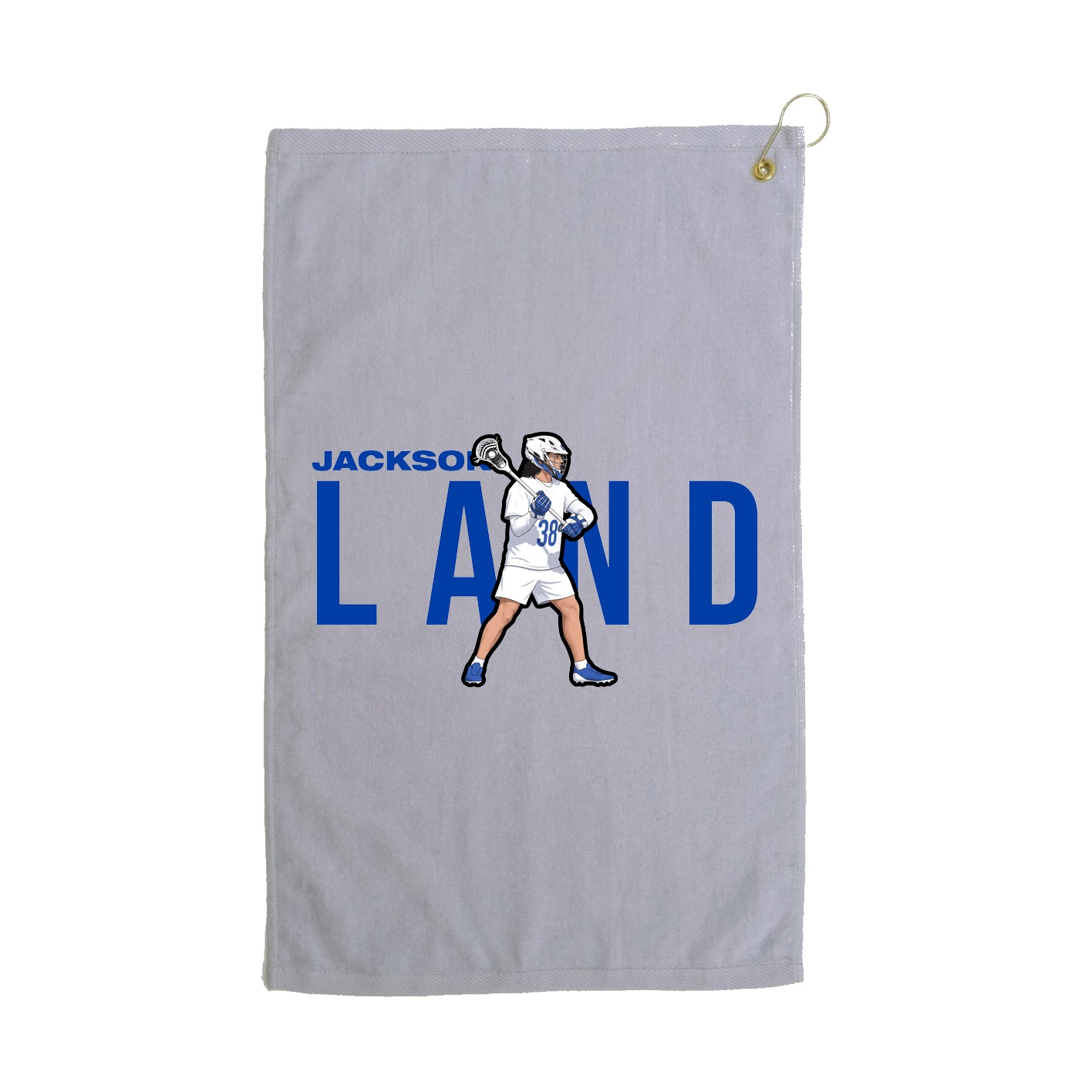 Golf Towel — Player Name in Grey