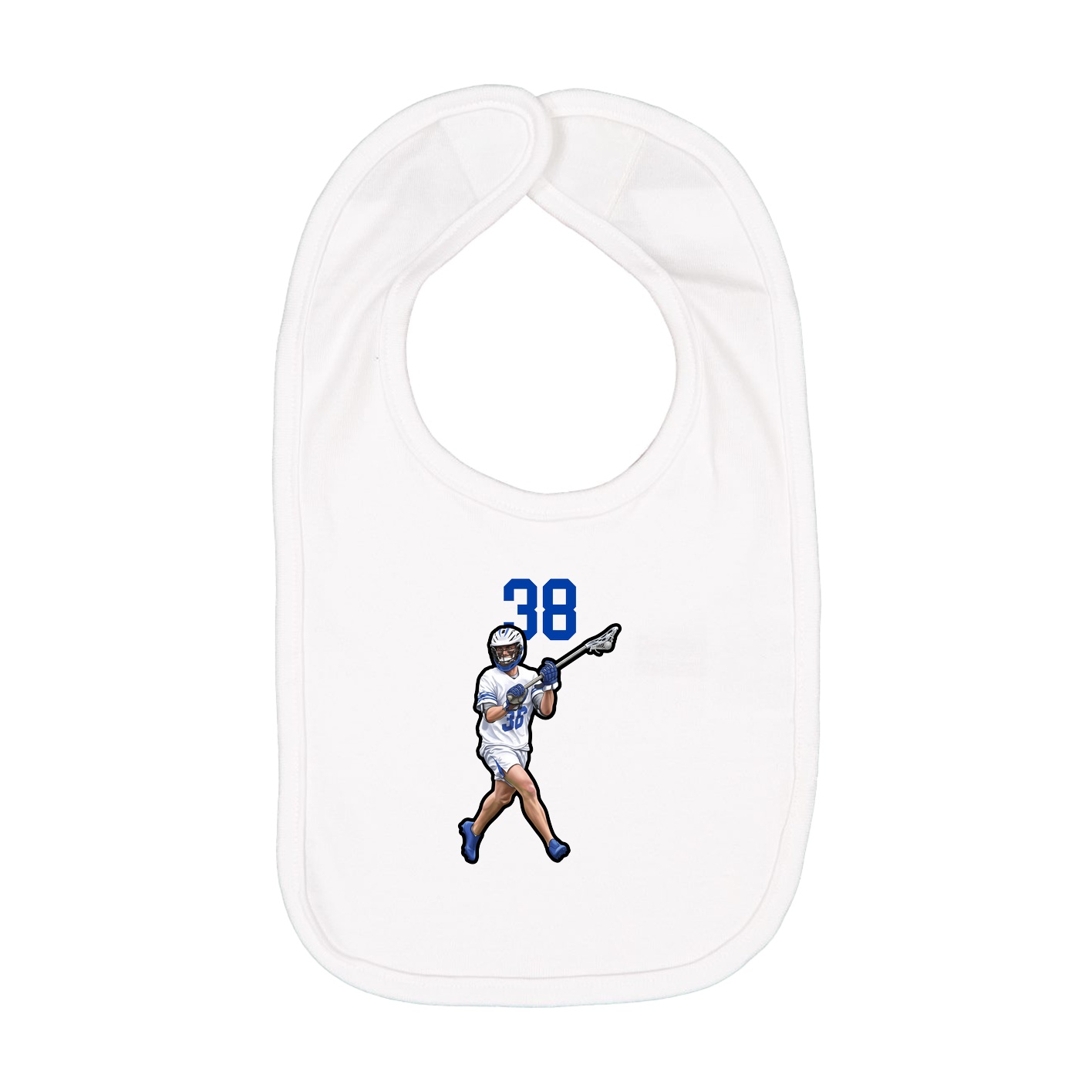 Infant Bib — Number Top in White