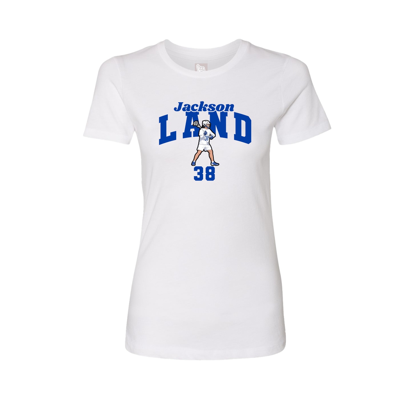 Fitted Women's Tee — Signature Arch in White