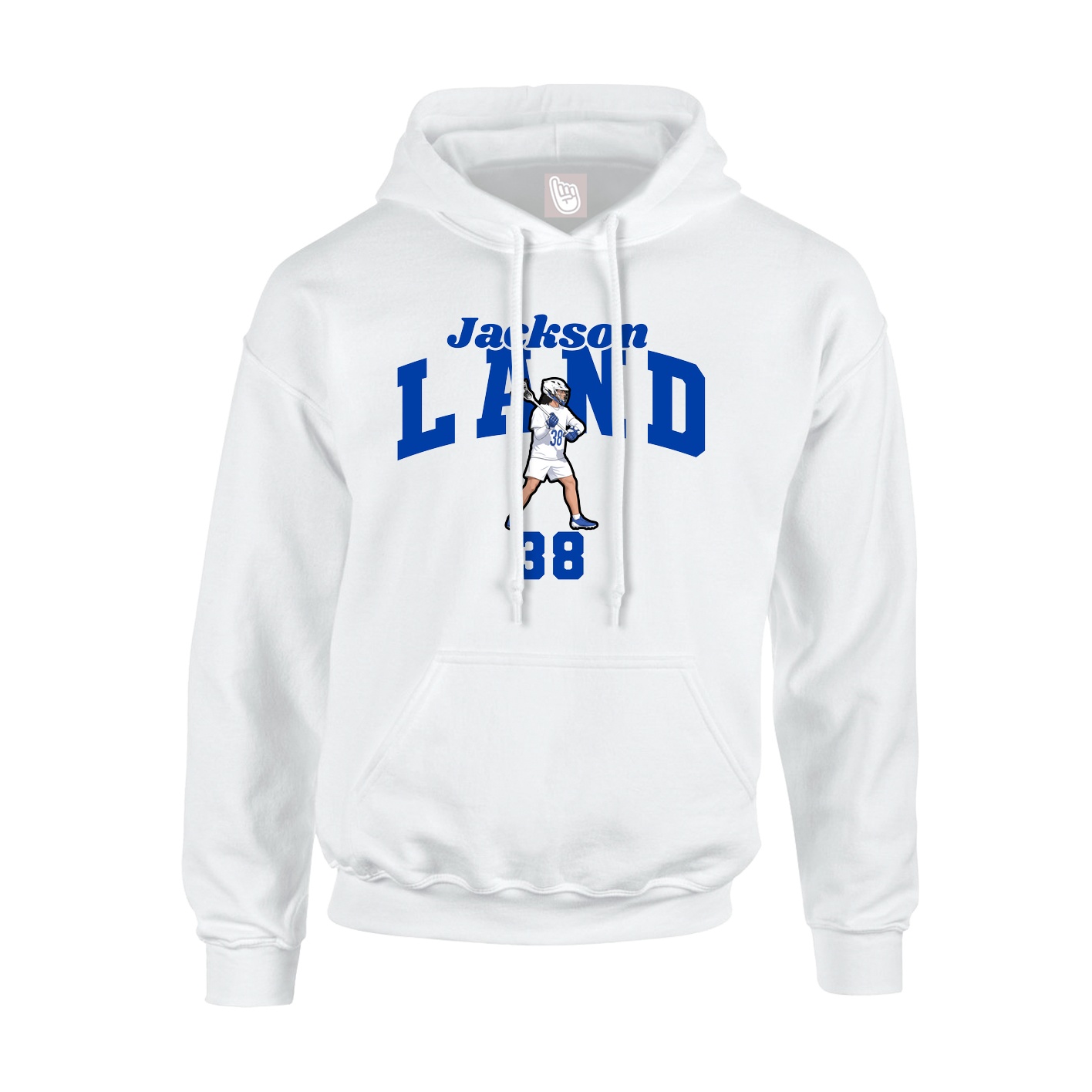 Youth Hoodie — Signature Arch in White