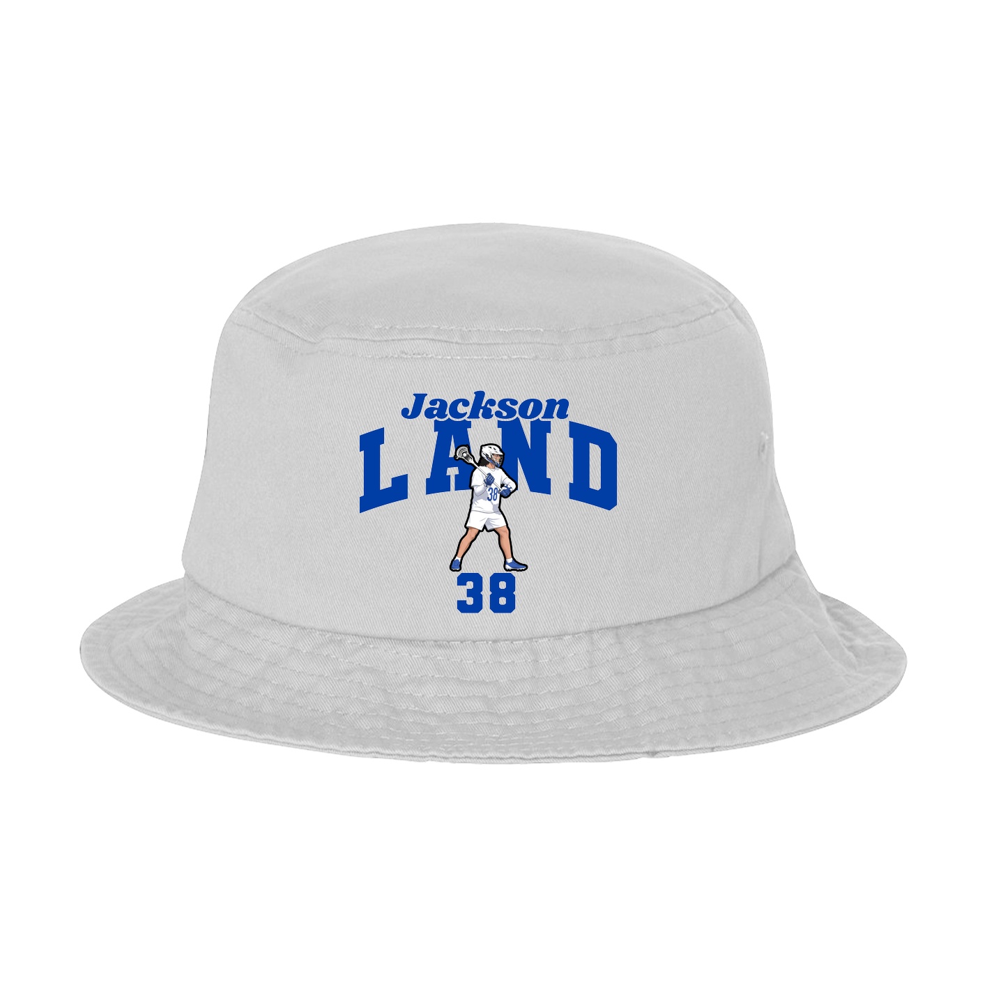 Bucket Cap — Signature Arch in White
