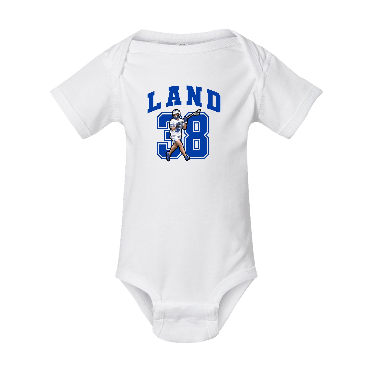 Baby Onesie — Number in White
