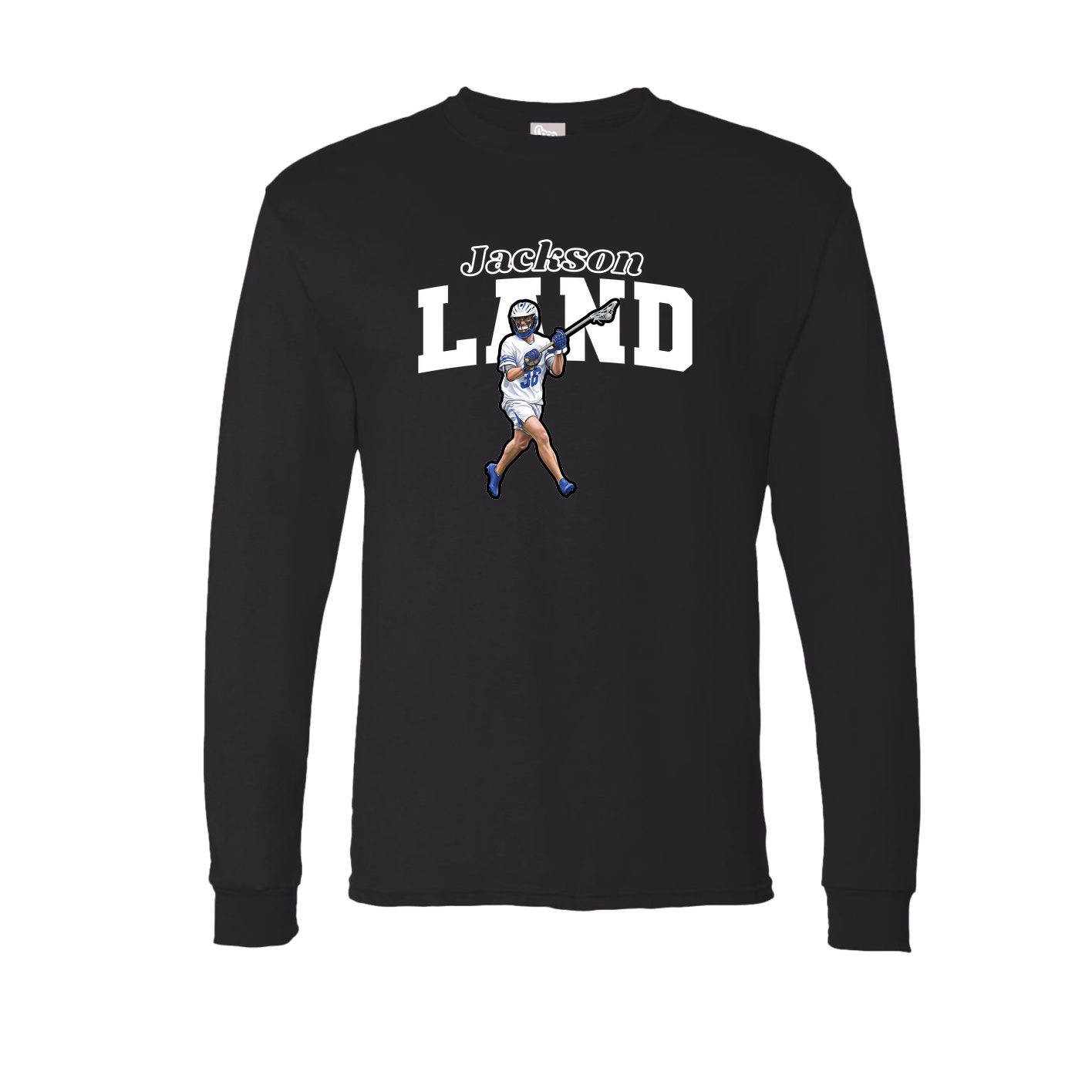Long Sleeve Tee — Name Arch in Black
