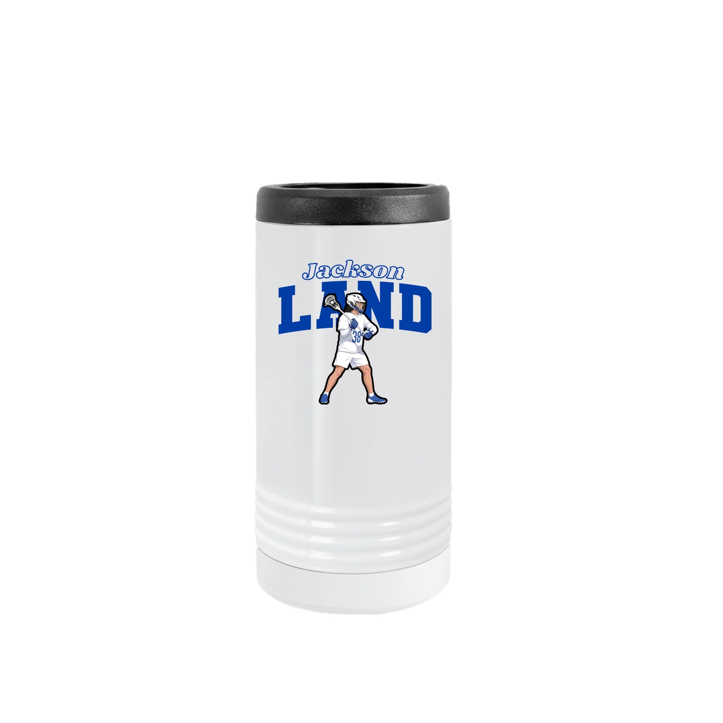 Slim Beverage Holder — Name Arch in White