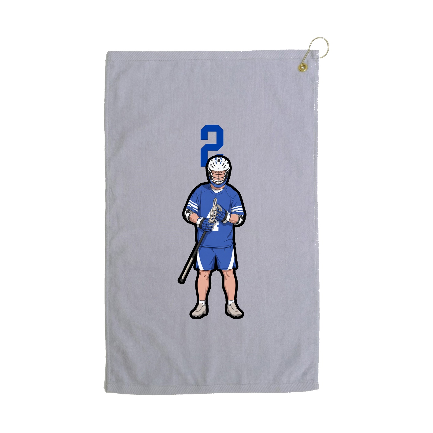 Golf Towel — Number Top in Grey