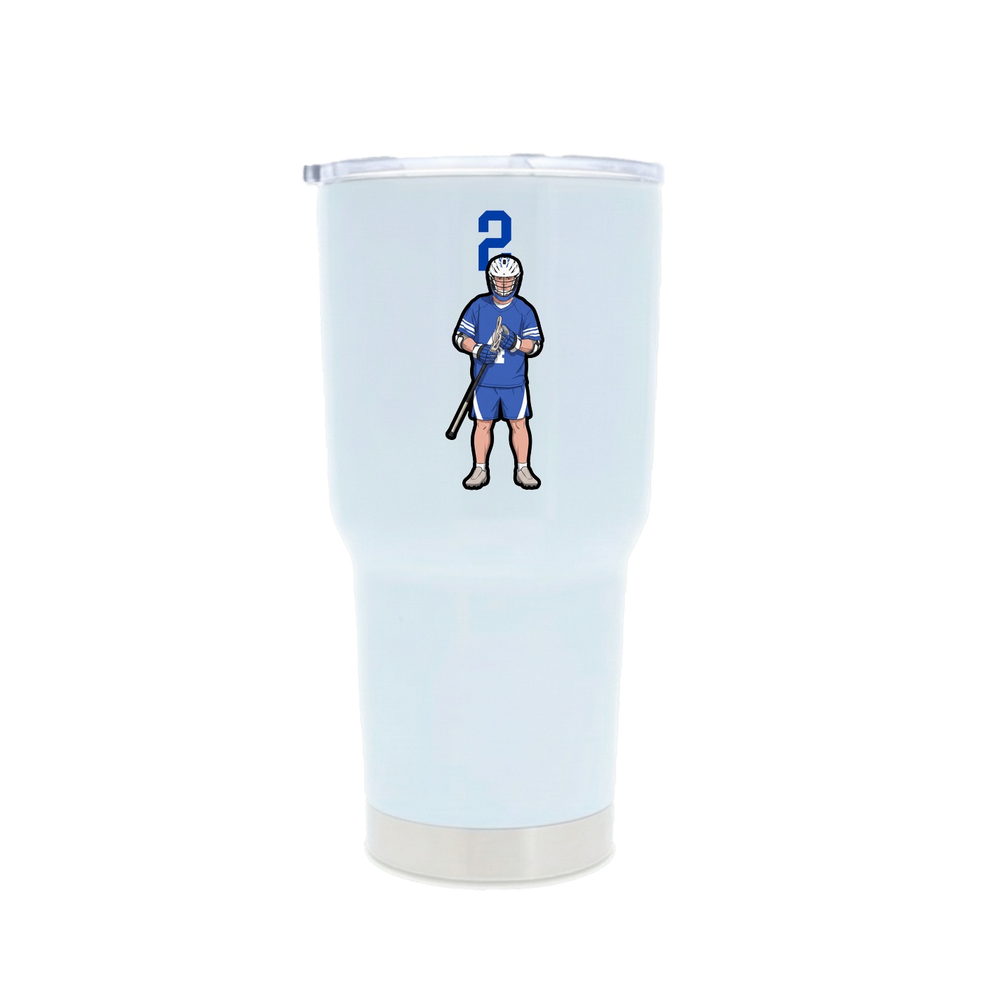 30oz Stainless Steel Tumbler — Number Top in White