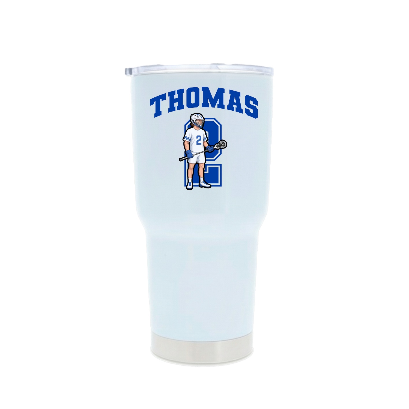 30oz Stainless Steel Tumbler — Number in White