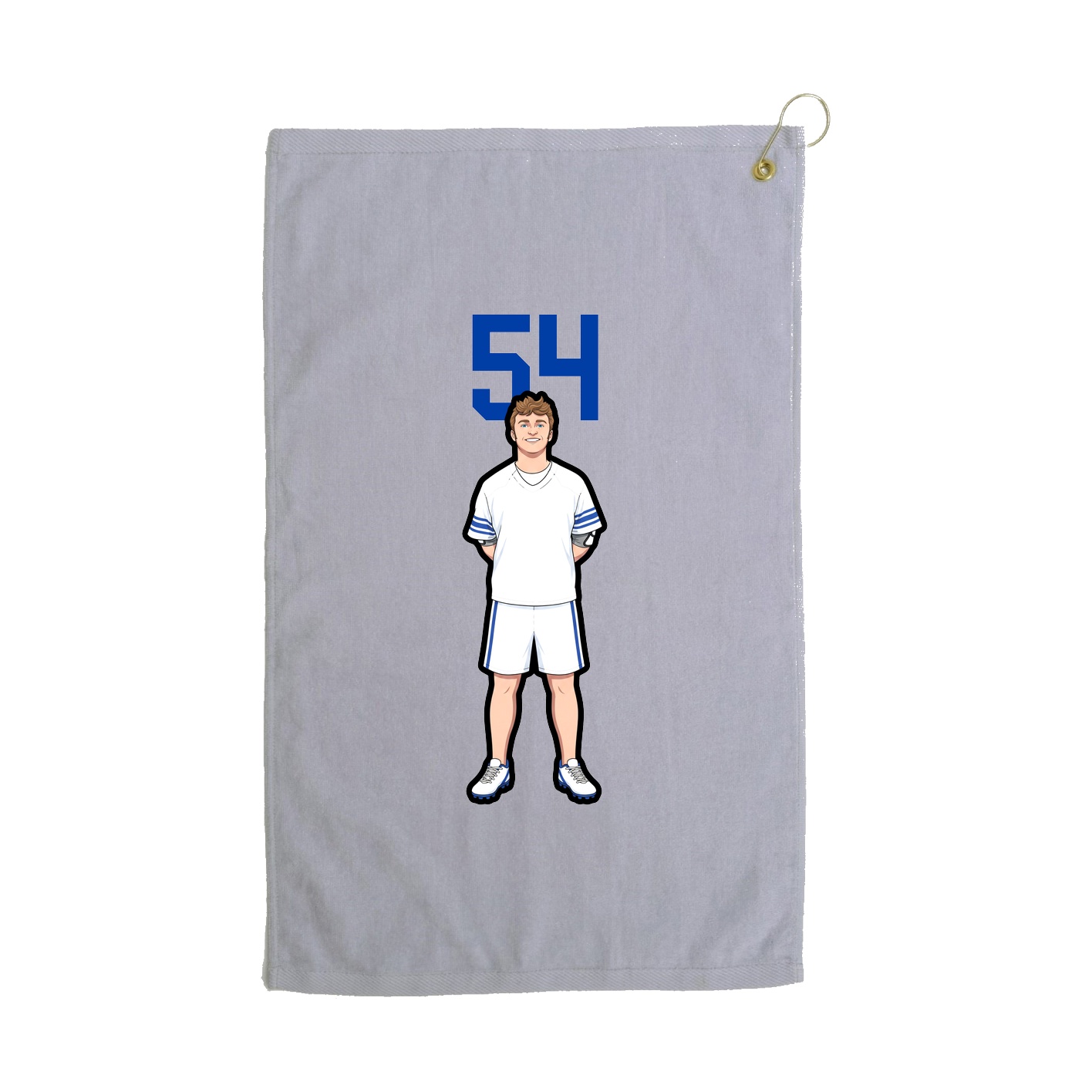Golf Towel — Number Top in Grey