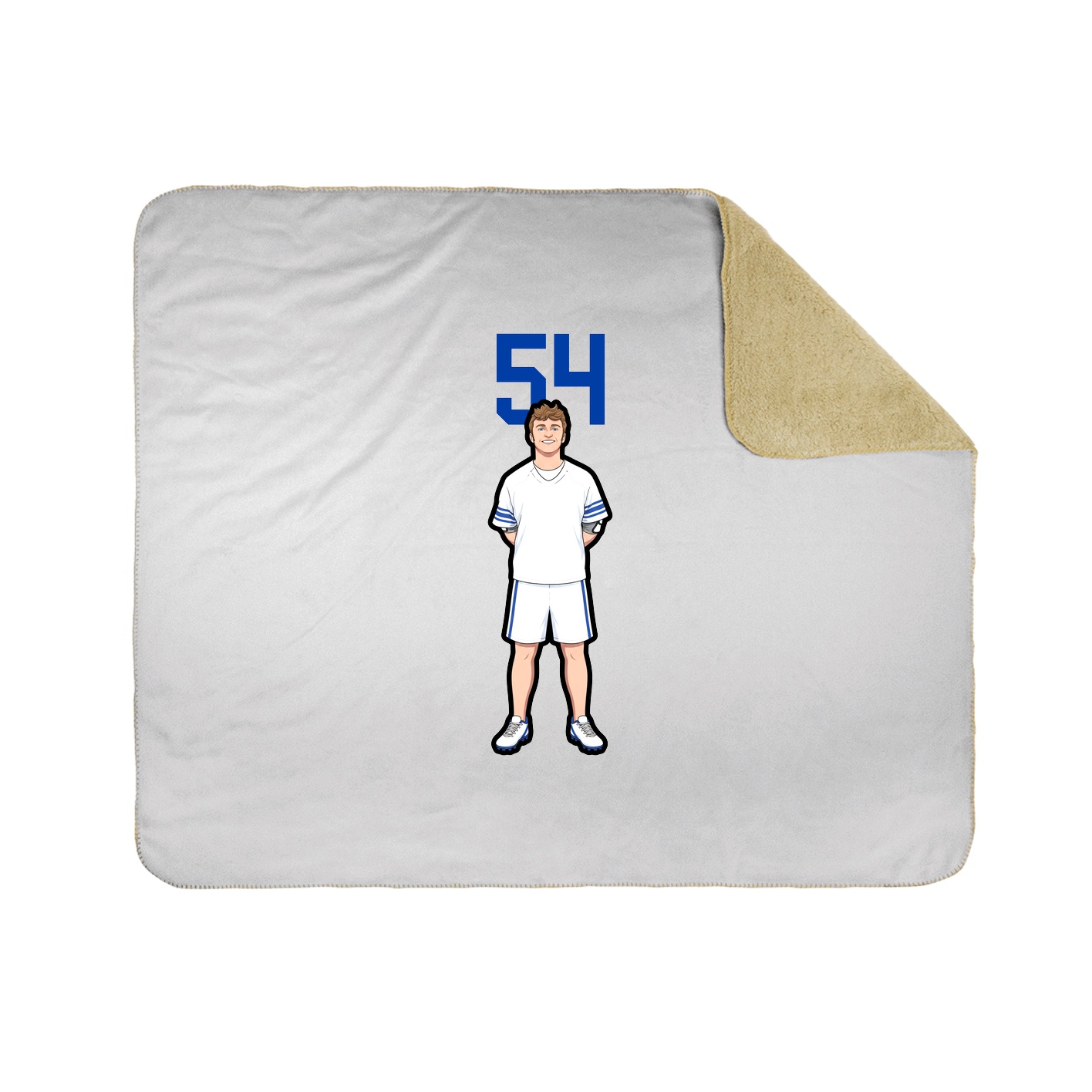 Throw Blanket — Number Top in White